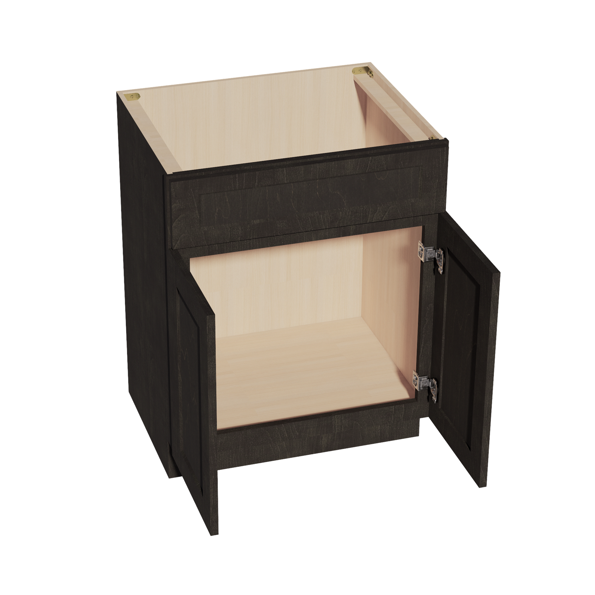 VSB2721-SDG  Vanity Sink Base 1 False Drawer & 2 Doors - Shaker Style - Dark Grey   27"W x 34-1/2"H x 21"D