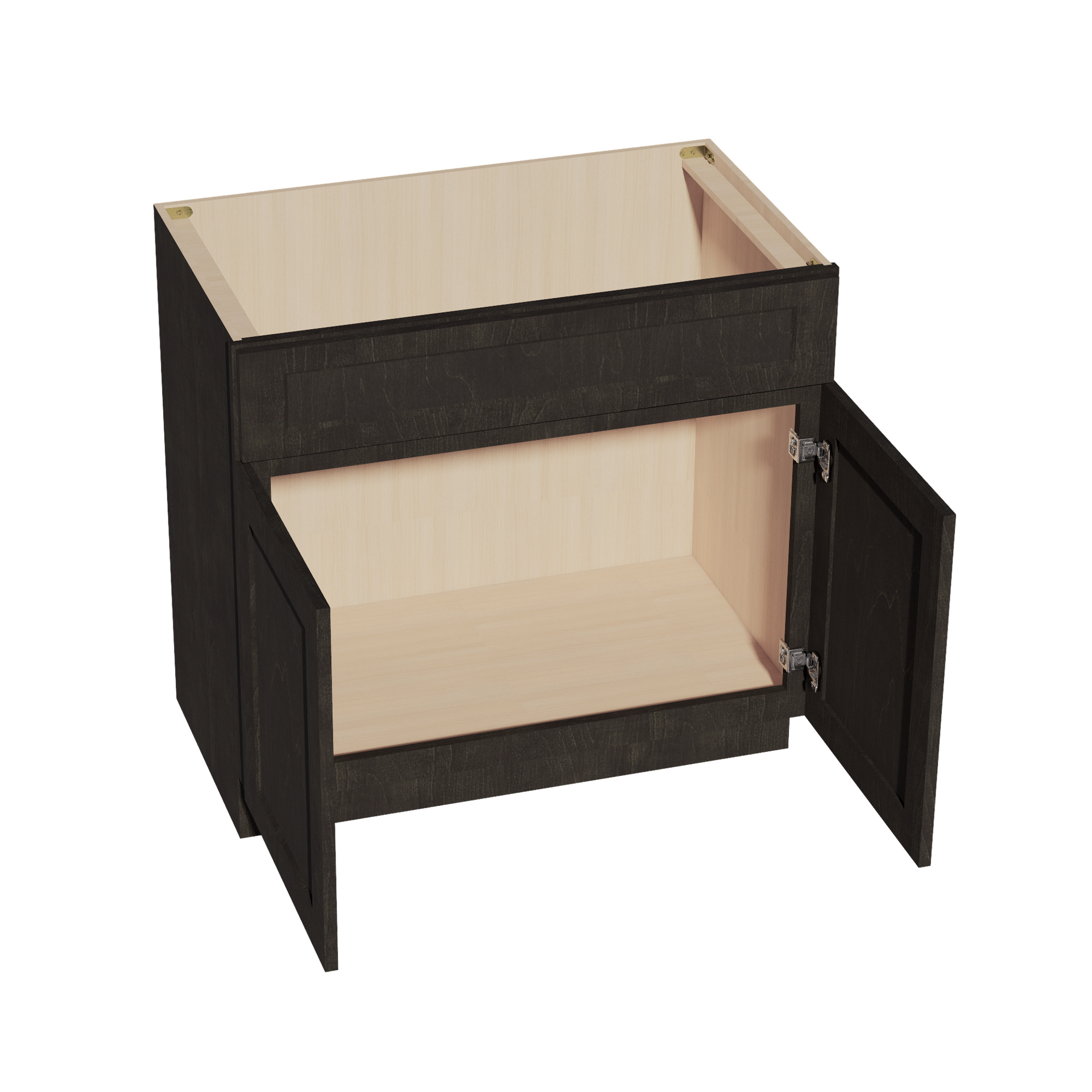VSB3621-SDG  Vanity Sink Base 1 False Drawer & 2 Doors - Shaker Style - Dark Grey   36"W x 34-1/2"H x 21"D
