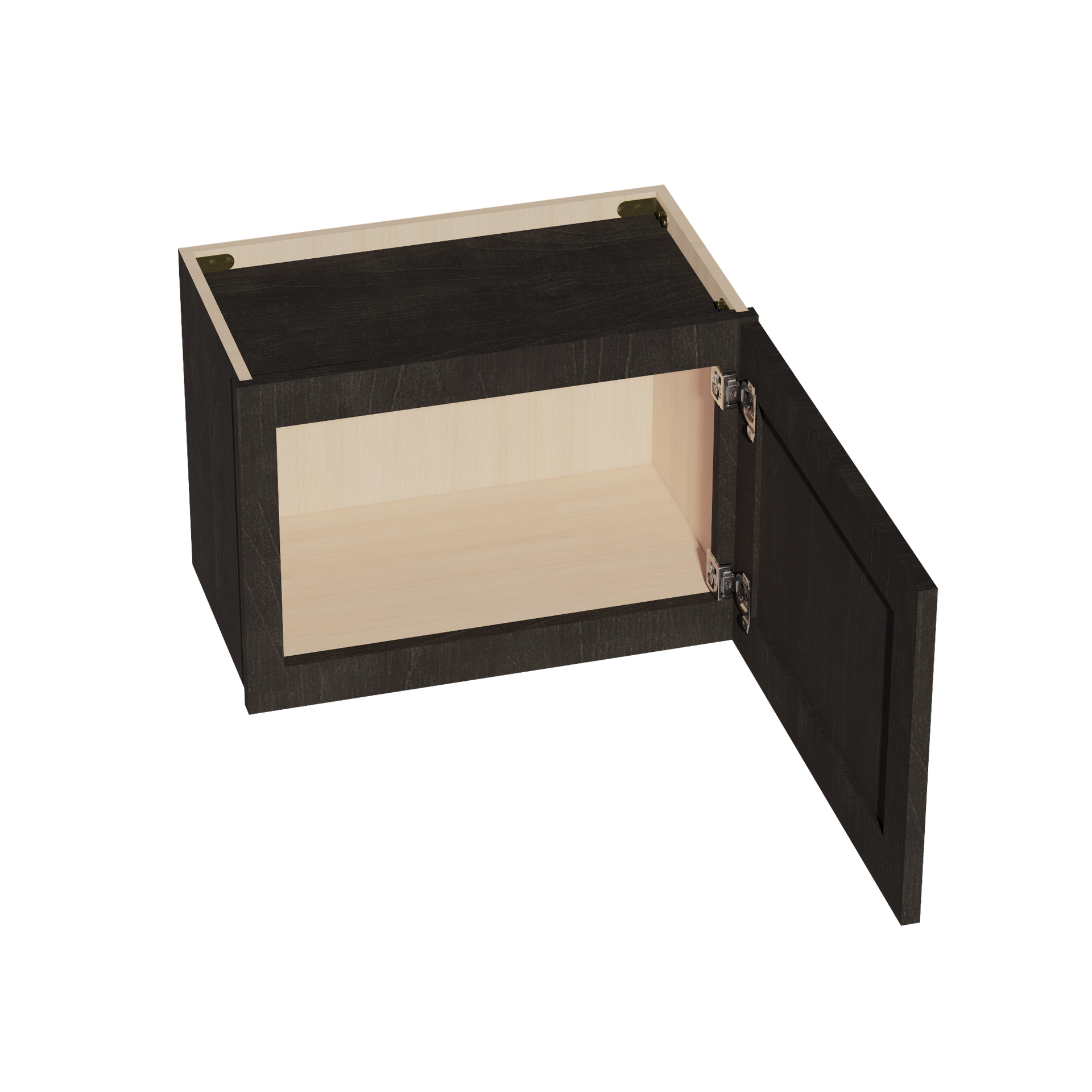 W2115-SDG  Wall Cabinet 1 Door & 2 Shelves - Shaker Style - Dark Grey   21"W x 15"H x 12"D