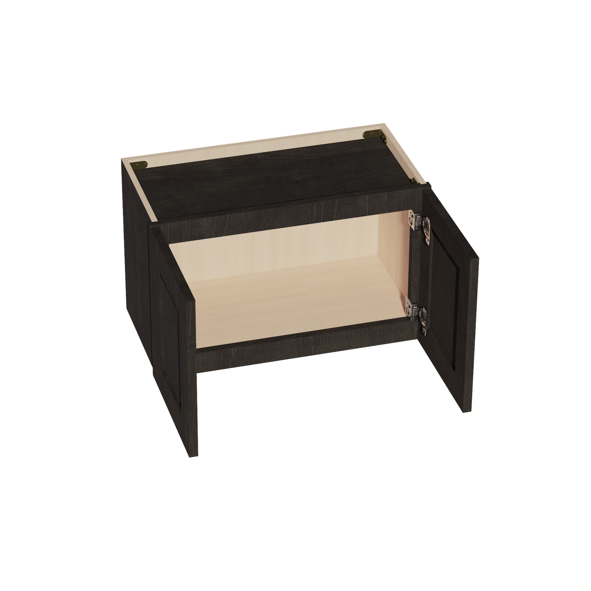 W2415-SDG  Wall Cabinet 2 Doors & 2 Shelves - Shaker Style - Dark Grey   24"W x 15"H x 12"D