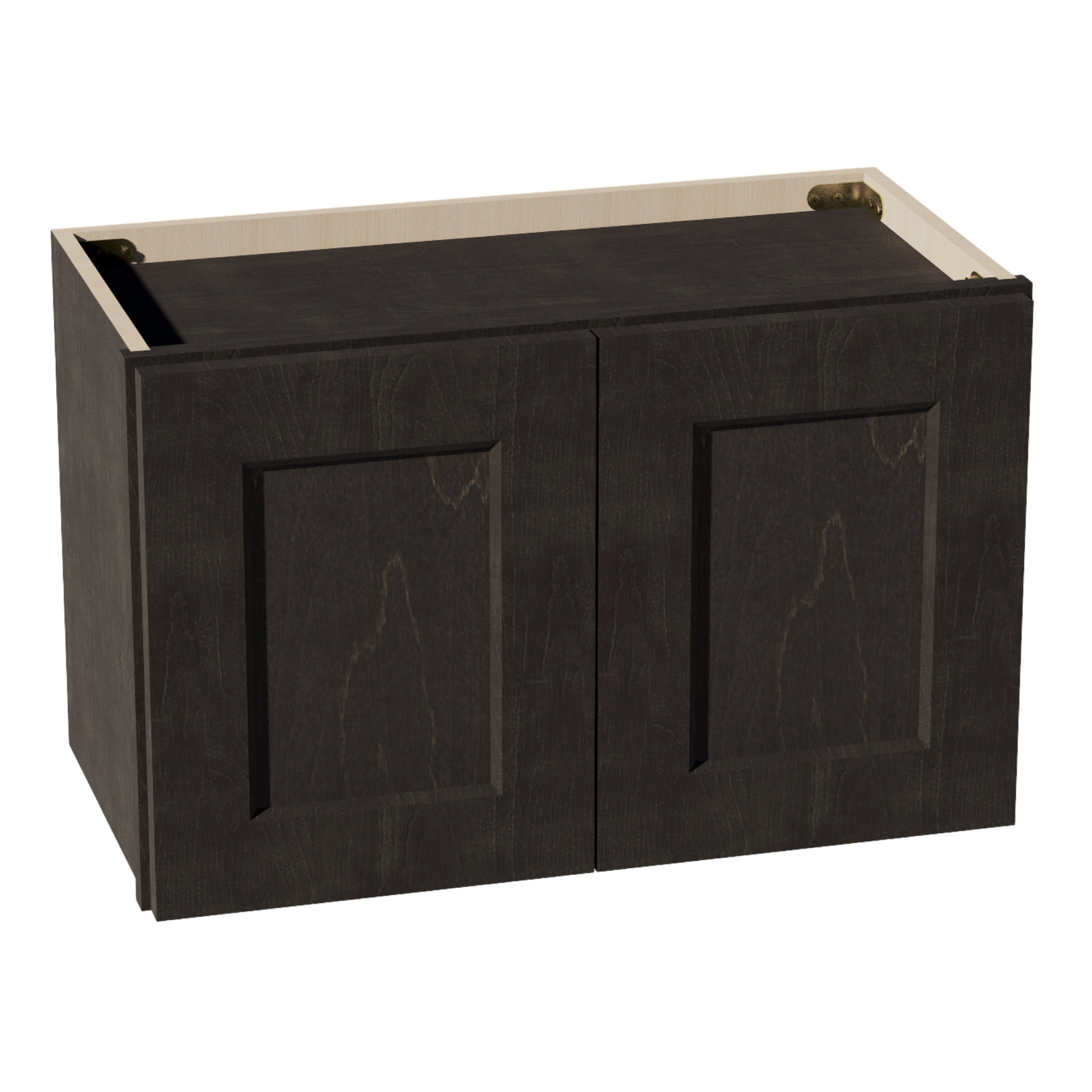 W2415-SDG  Wall Cabinet 2 Doors & 2 Shelves - Shaker Style - Dark Grey   24"W x 15"H x 12"D