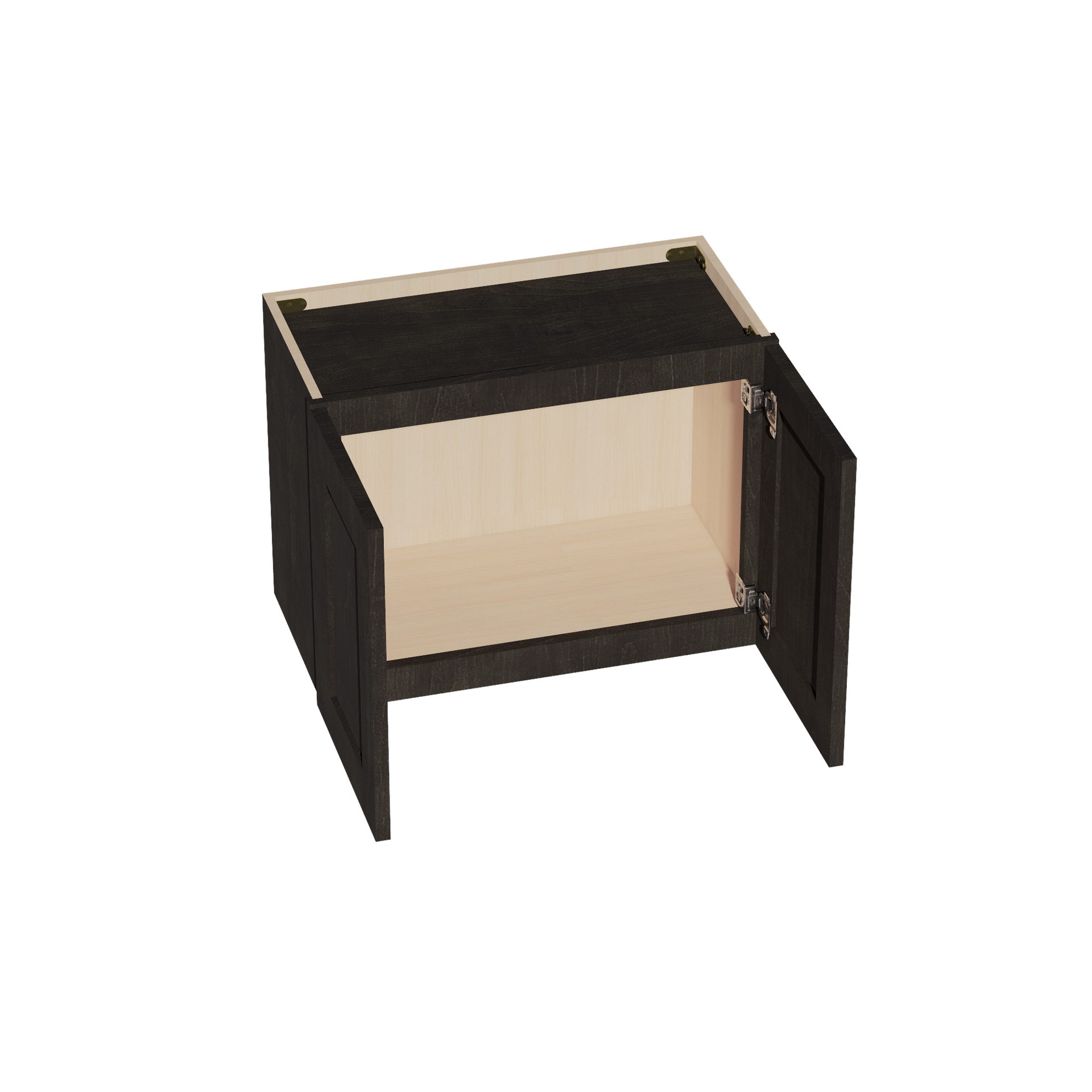 W2418-SDG  Wall Cabinet 2 Doors & 2 Shelves - Shaker Style - Dark Grey   24"W x 18"H x 12"