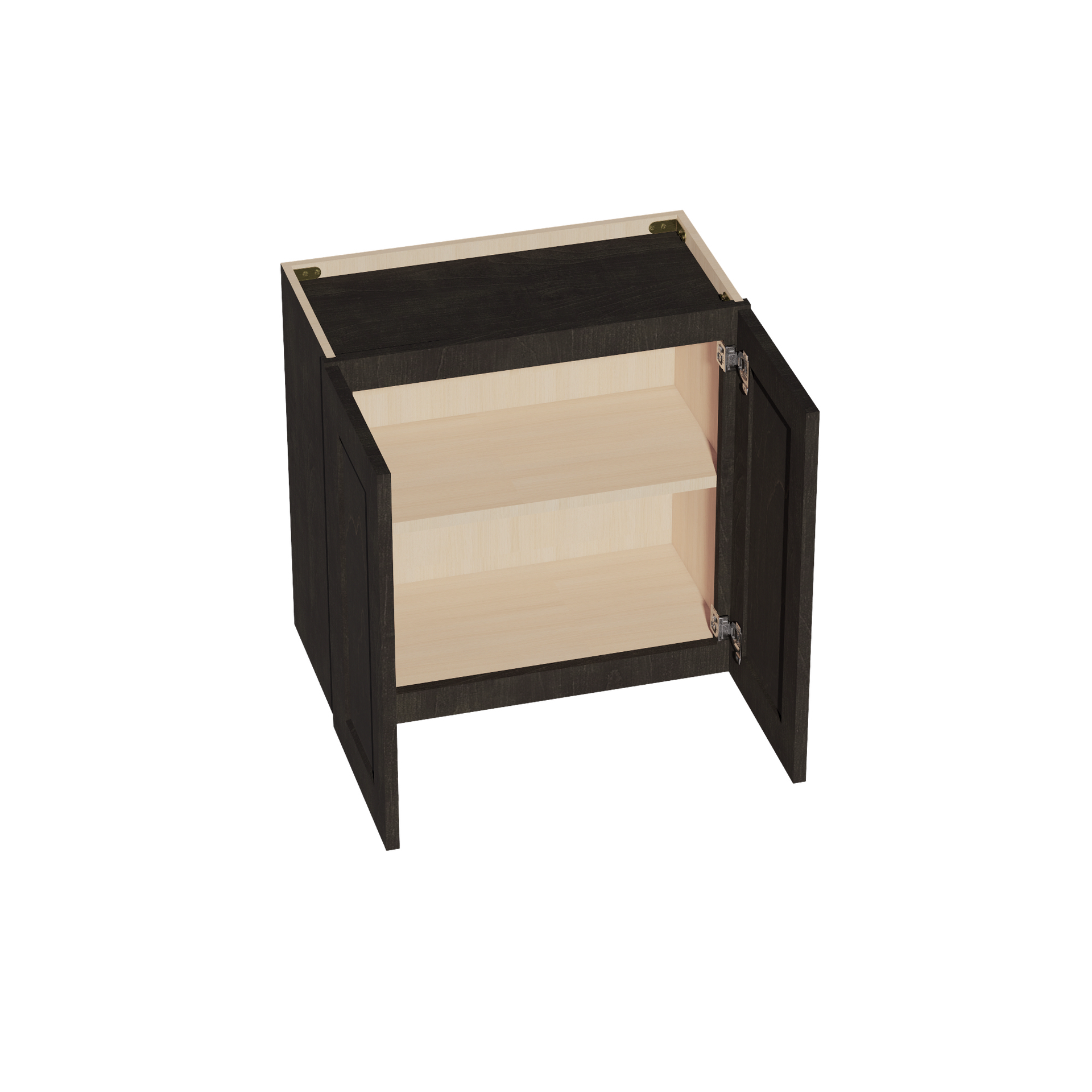W2424-SDG  Wall Cabinet 2 Doors & 2 Shelves - Shaker Style - Dark Grey   24"W x 24"H x 12"