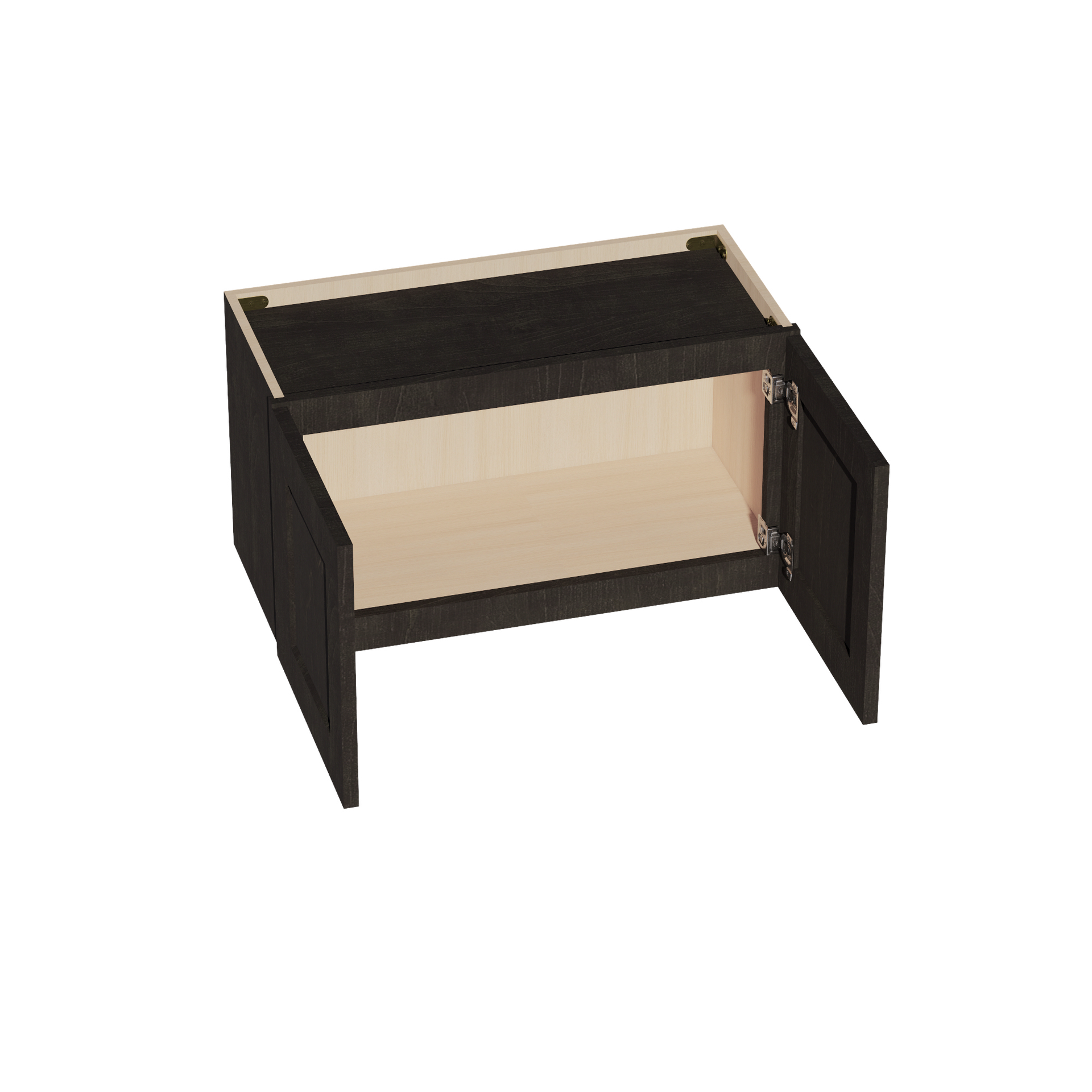 W2715-SDG  Wall Cabinet 2 Doors & 2 Shelves - Shaker Style - Dark Grey   27"W x 15"H x 12"D