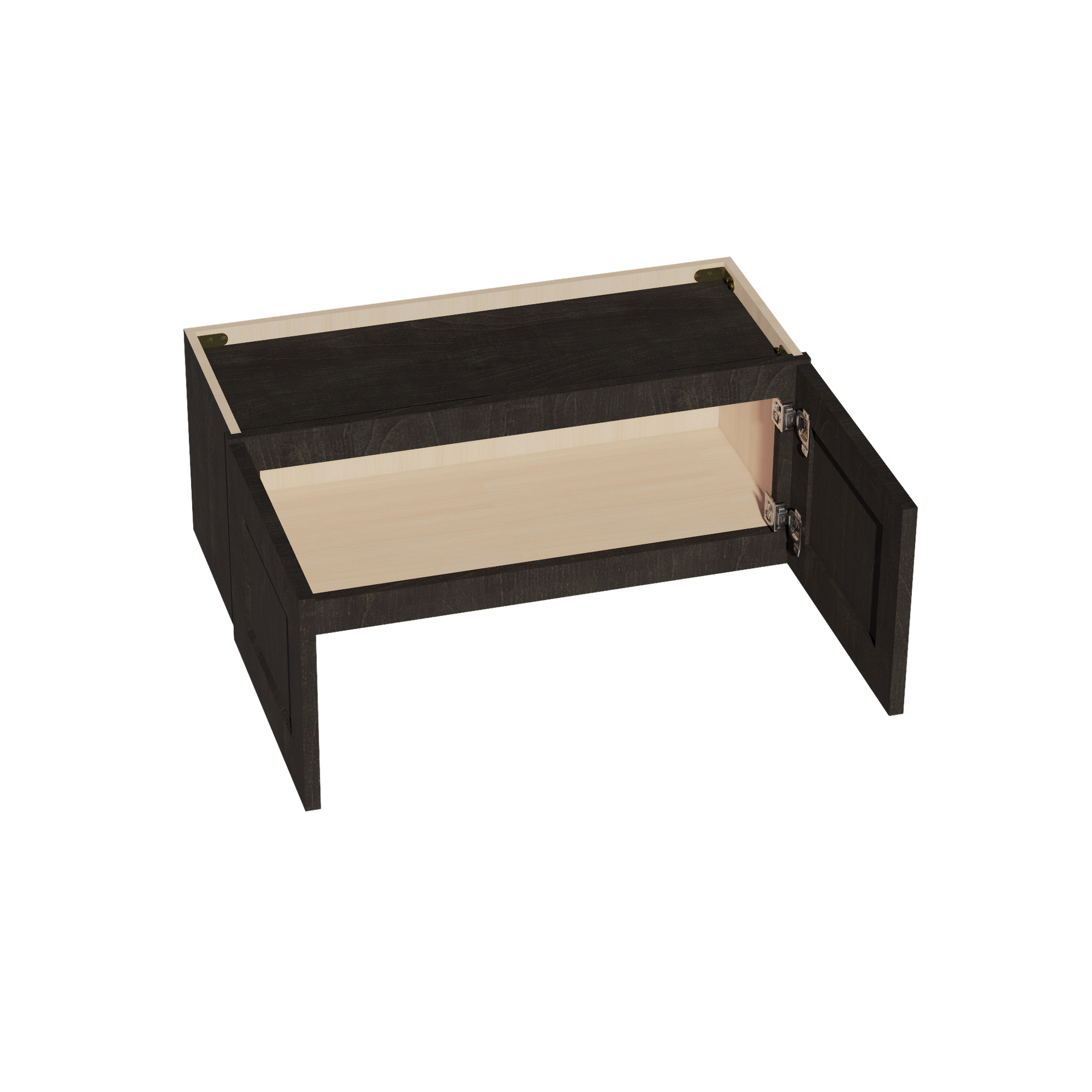 W3012-SDG  Wall Cabinet 2 Doors & 2 Shelves - Shaker Style - Dark Grey   30"W x 12"H x 12"D