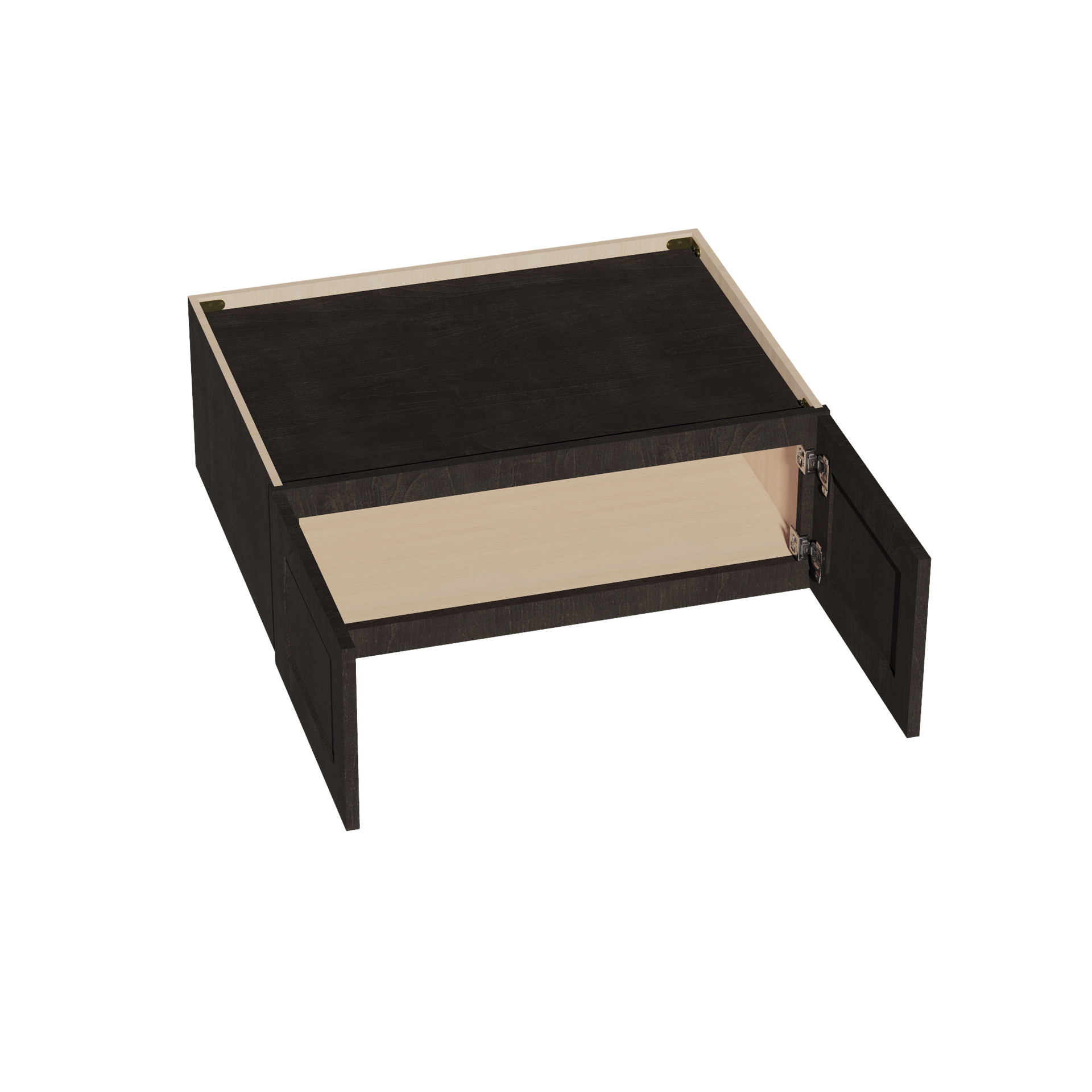 W331224-SDG  Wall Cabinet 2 Doors & 2 Shelves - Shaker Style - Dark Grey   33"W x 12"H x 24"D