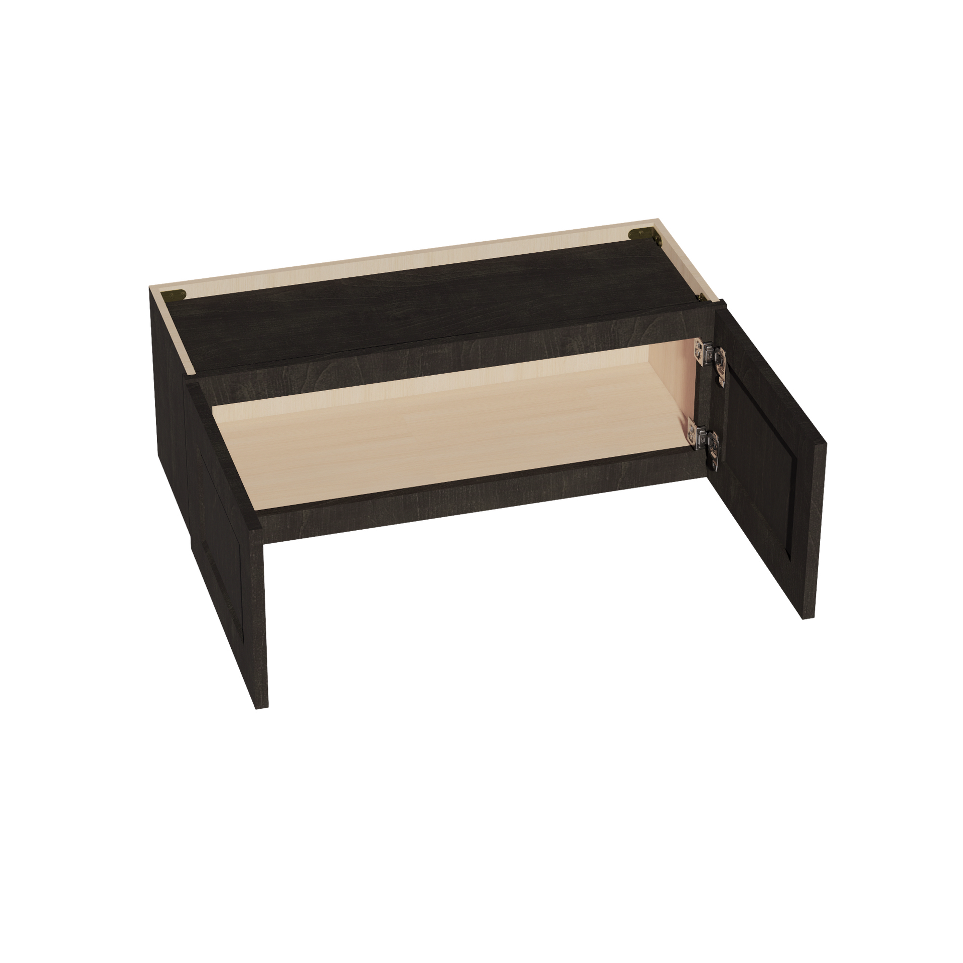 W3312-SDG  Wall Cabinet 2 Doors & 2 Shelves - Shaker Style - Dark Grey   33"W x 12"H x 12"D