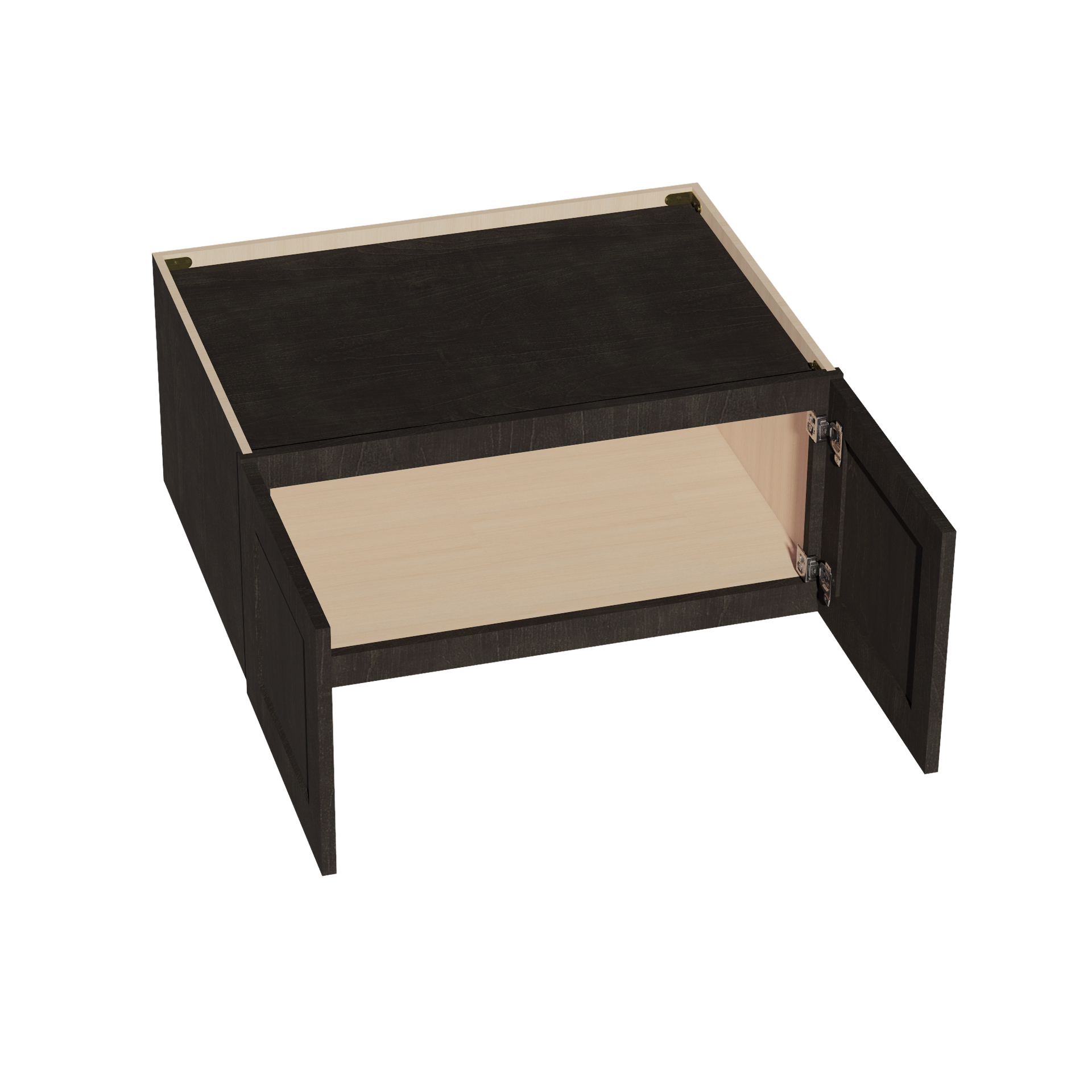 W331524-SDG  Wall Cabinet 2 Doors & 2 Shelves - Shaker Style - Dark Grey   33"W x 15"H x 24"D