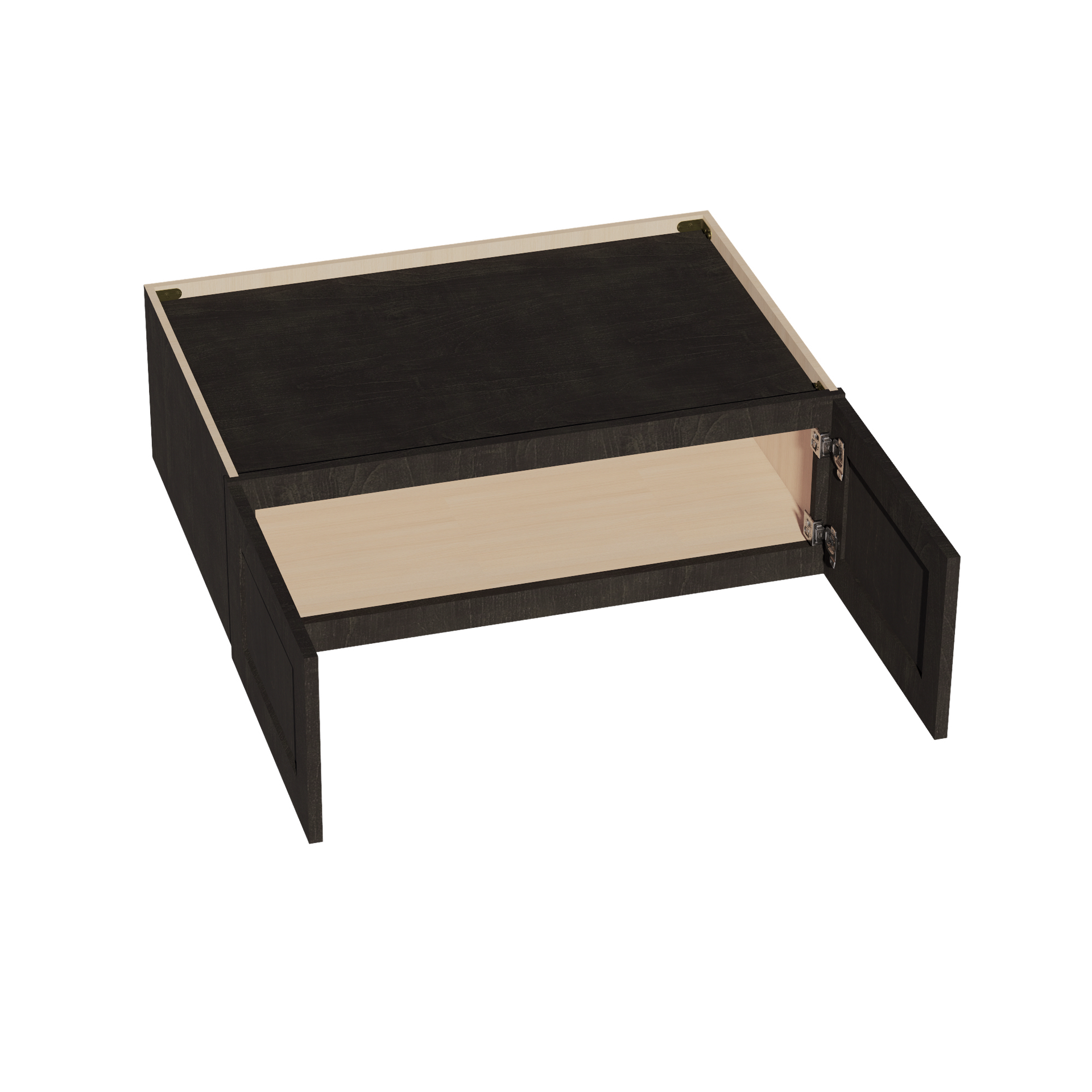 W361224-SDG  Wall Cabinet 2 Doors & 2 Shelves - Shaker Style - Dark Grey   36"W x 12"H x 24"D