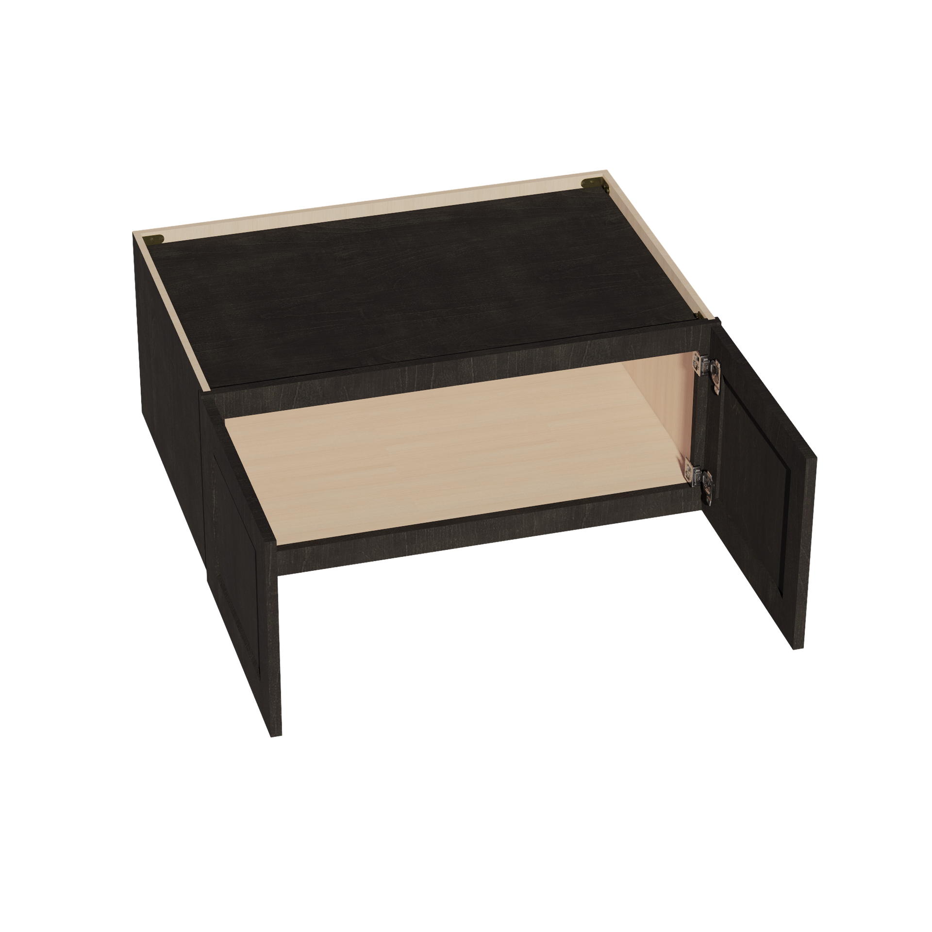 W361524-SDG  Wall Cabinet 2 Doors & 2 Shelves - Shaker Style - Dark Grey   36"W x 15"H x 24"D