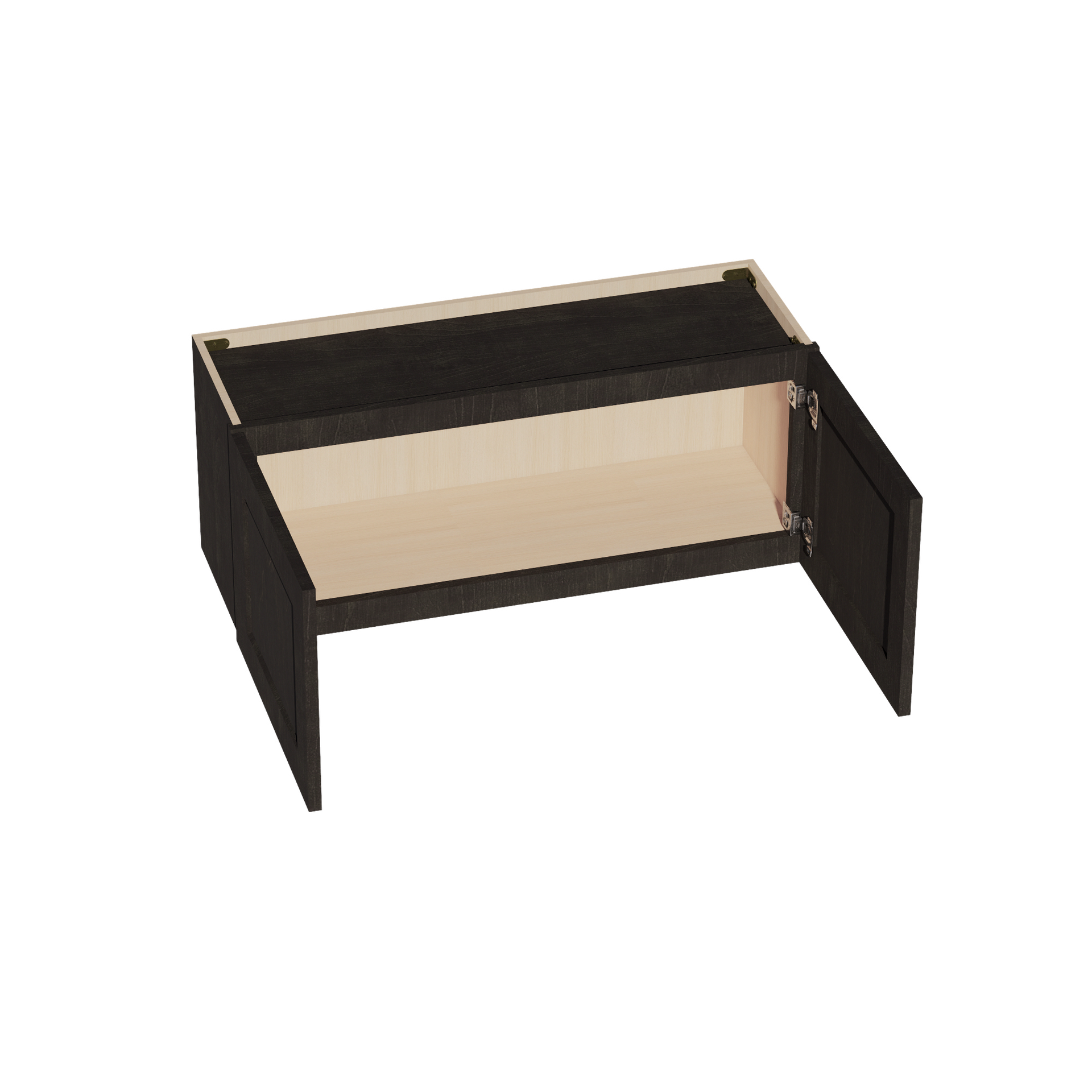 W3615-SDG  Wall Cabinet 2 Doors & 2 Shelves - Shaker Style - Dark Grey   36"W x 15"H x 12"D