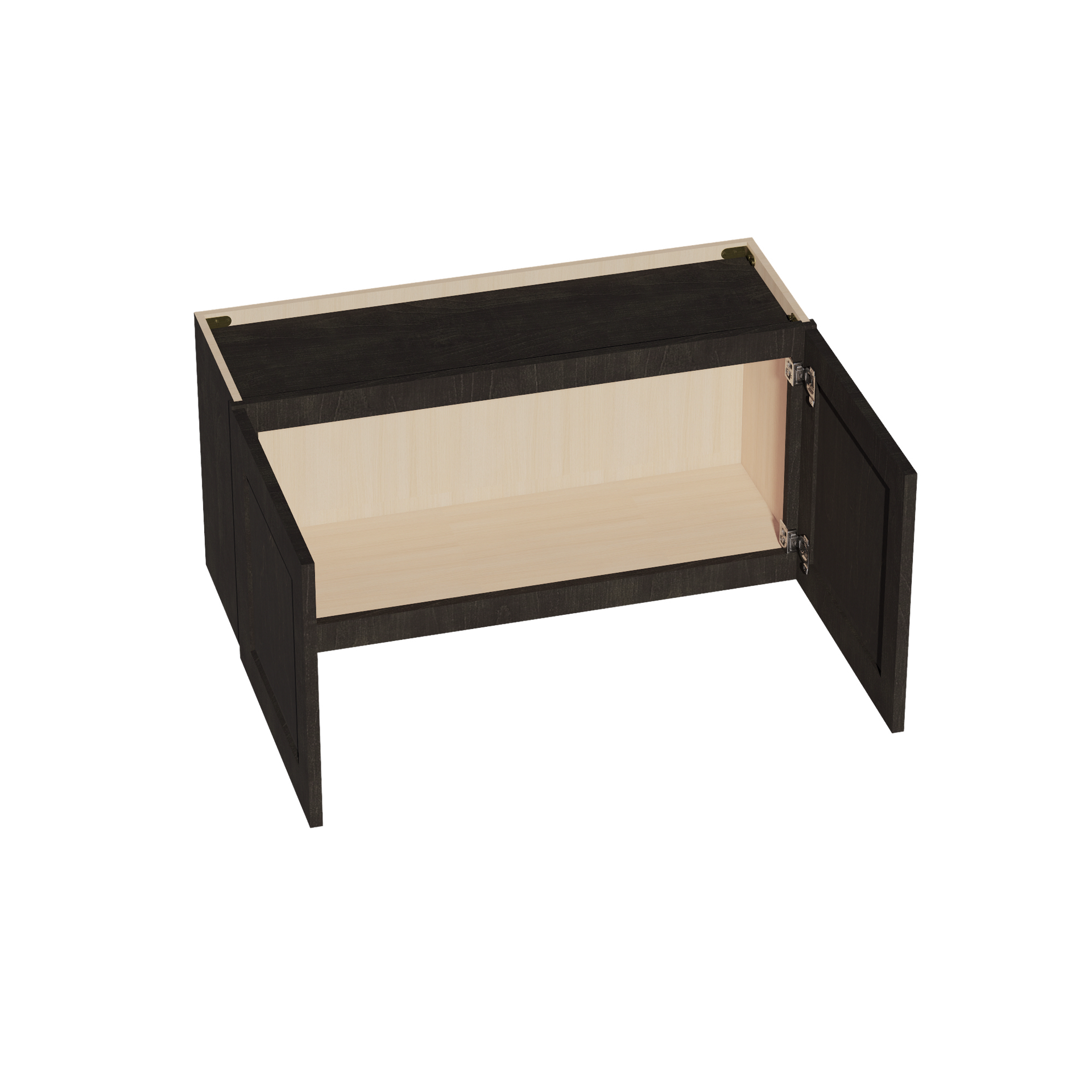 W3618-SDG  Wall Cabinet 2 Doors & 2 Shelves - Shaker Style - Dark Grey   36"W x 18"H x 12"D