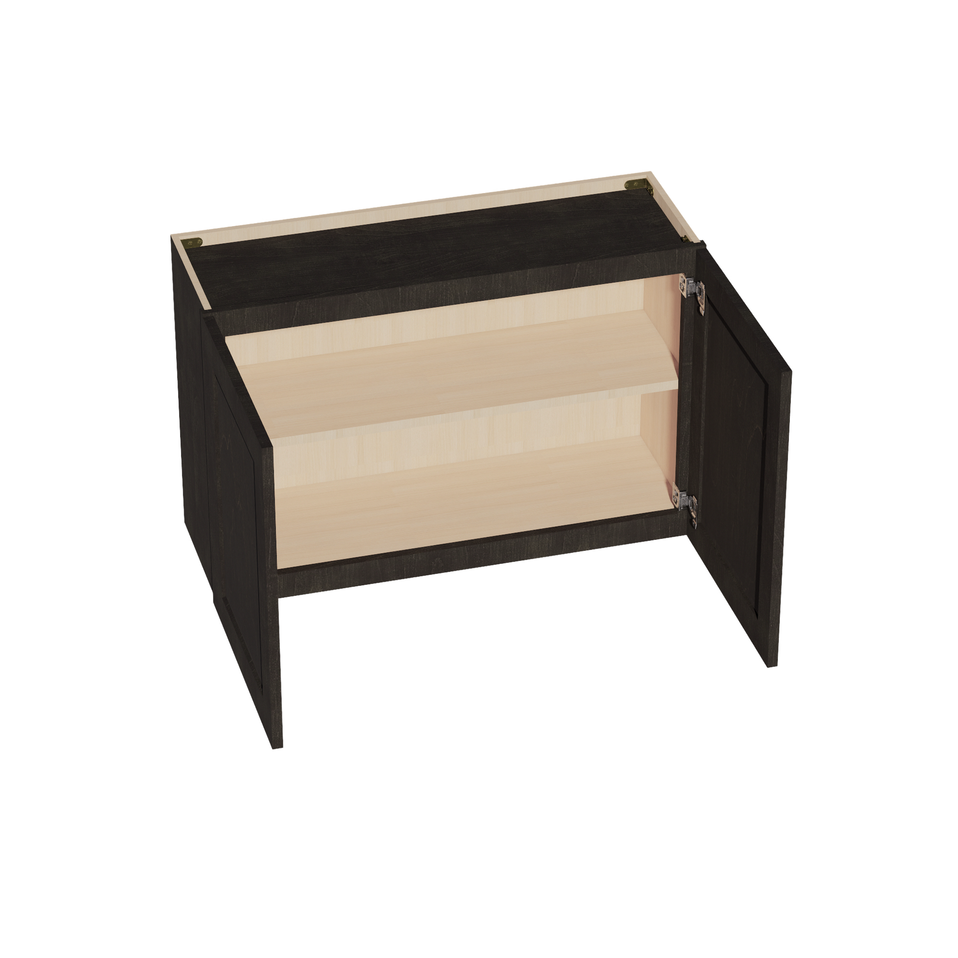 W3624-SDG  Wall Cabinet 2 Doors & 2 Shelves - Shaker Style - Dark Grey   36"W x 21"H x 12"D