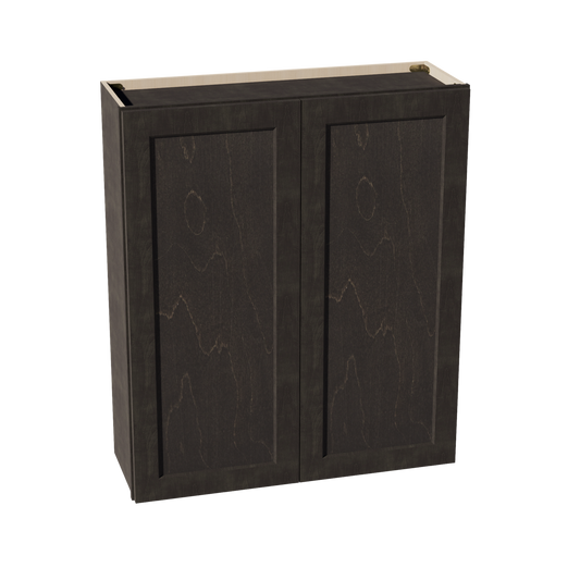 W3642-SDG  Wall Cabinet 2 Doors & 2 Shelves - Shaker Style - Dark Grey   36"W x 42"H x 12"D