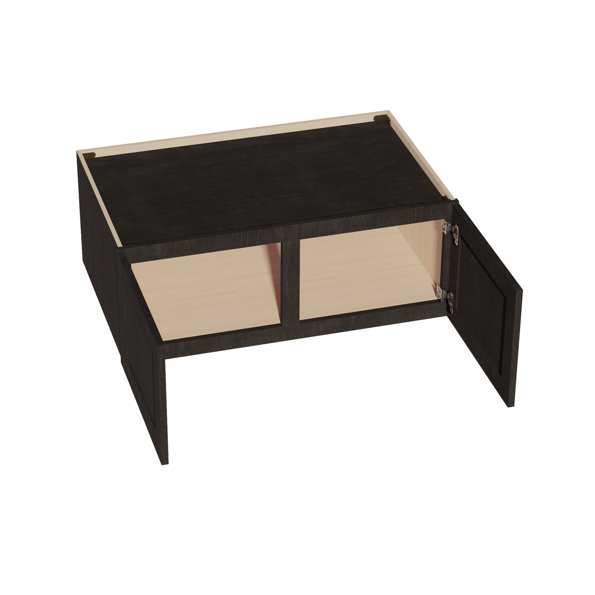 W391524-SDG  Wall Cabinet 2 Doors & 2 Shelves - Shaker Style - Dark Grey   39"W x 15"H x 24"D