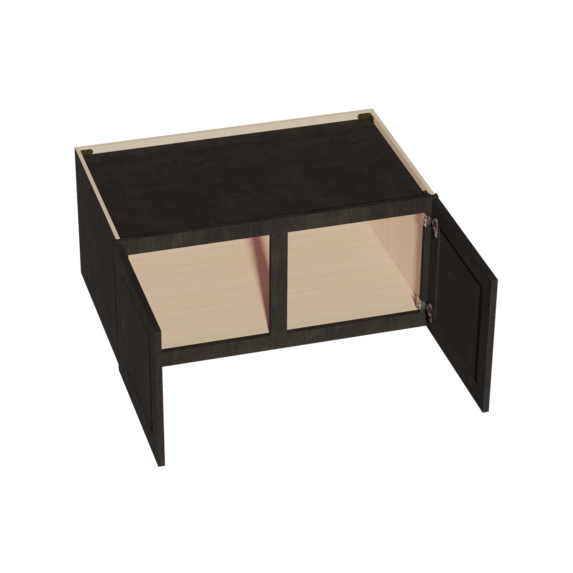 W391824-SDG  Wall Cabinet 2 Doors & 2 Shelves - Shaker Style - Dark Grey   39"W x 18"H x 24"D
