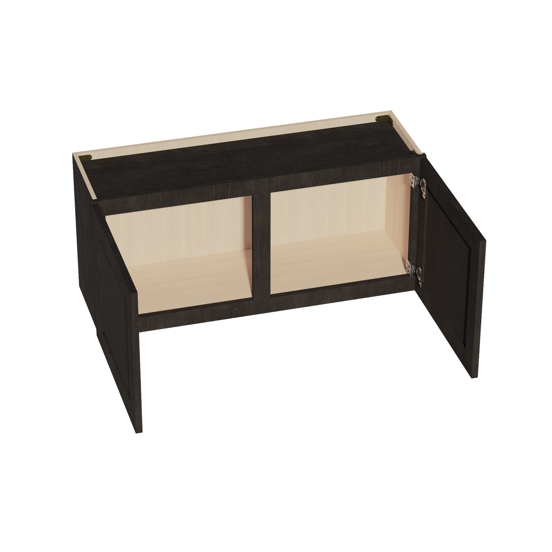 W3918-SDG  Wall Cabinet 2 Doors & 2 Shelves - Shaker Style - Dark Grey   39"W x 18"H x 12"D