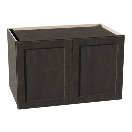 W392424-SDG  Wall Cabinet 2 Doors & 2 Shelves - Shaker Style - Dark Grey   39"W x 24"H x 24"D