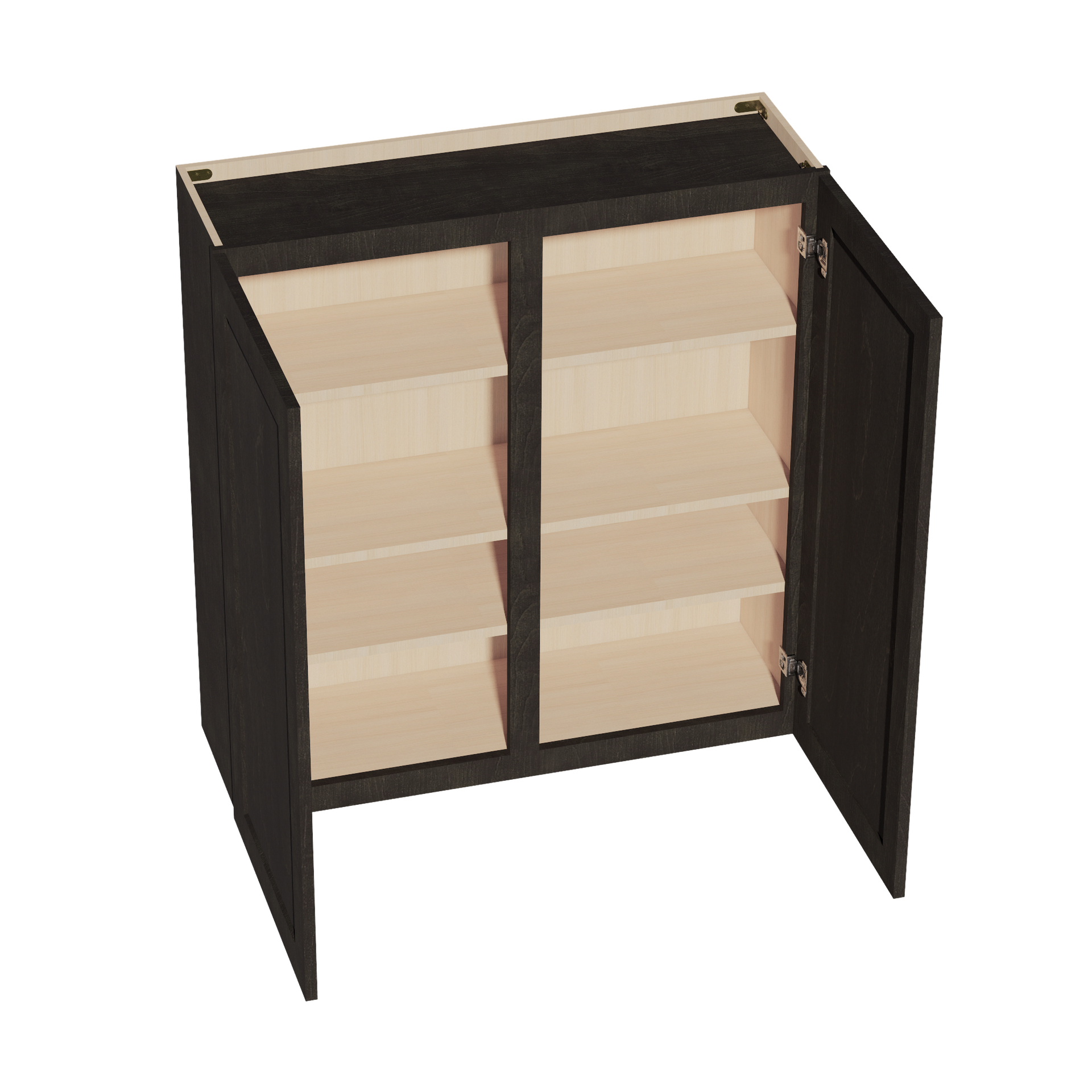 W3942-SDG  Wall Cabinet 2 Doors & 2 Shelves - Shaker Style - Dark Grey   39"W x 36"H x 12"D