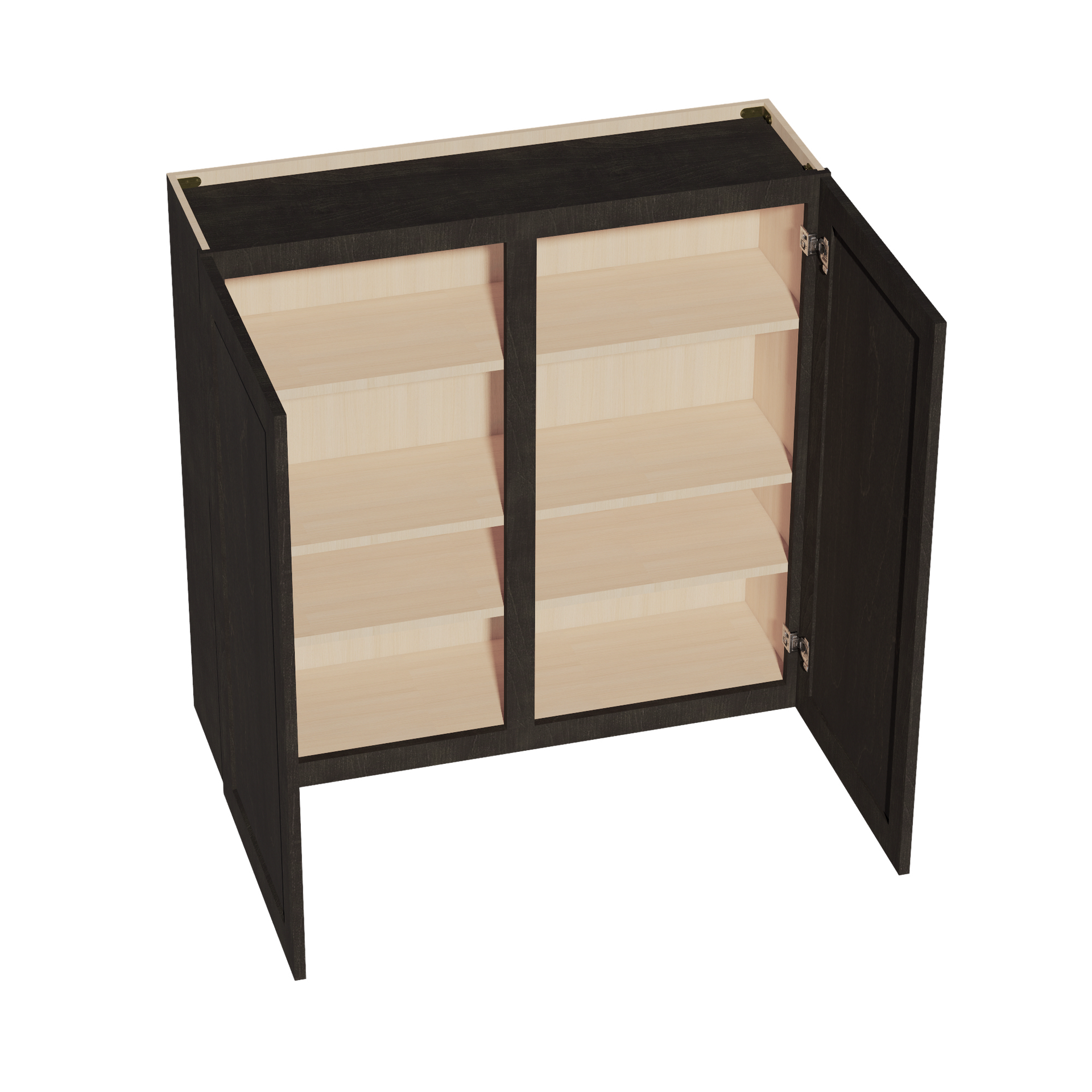 W4242-SDG  Wall Cabinet 2 Doors & 2 Shelves - Shaker Style - Dark Grey   42"W x 42"H x 12"D