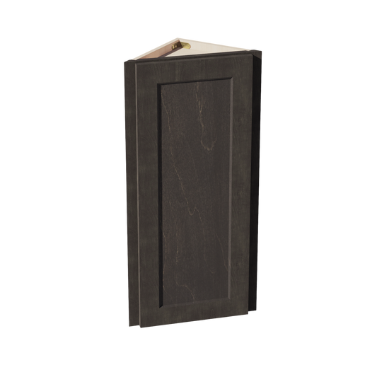 WAE1236-SDG  Wall Angle End Cabinet 1 Door & 2 Shelves - Shaker Style - Dark Grey   12"W x 36"H x 12"D