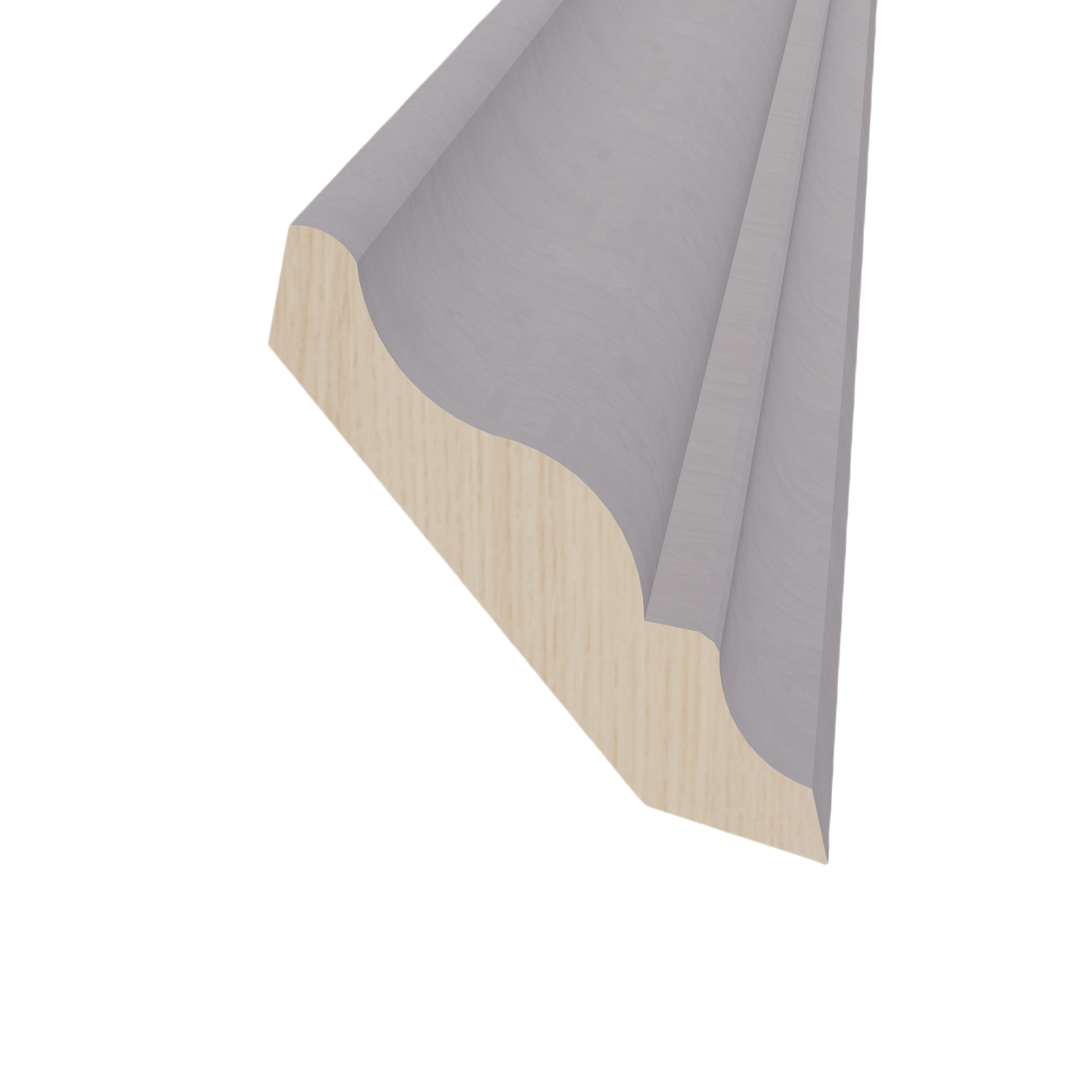 CM6-SWG Crown Molding - Shaker Style - Washed Grey   96"W x 6"H x 3-1/2"D
