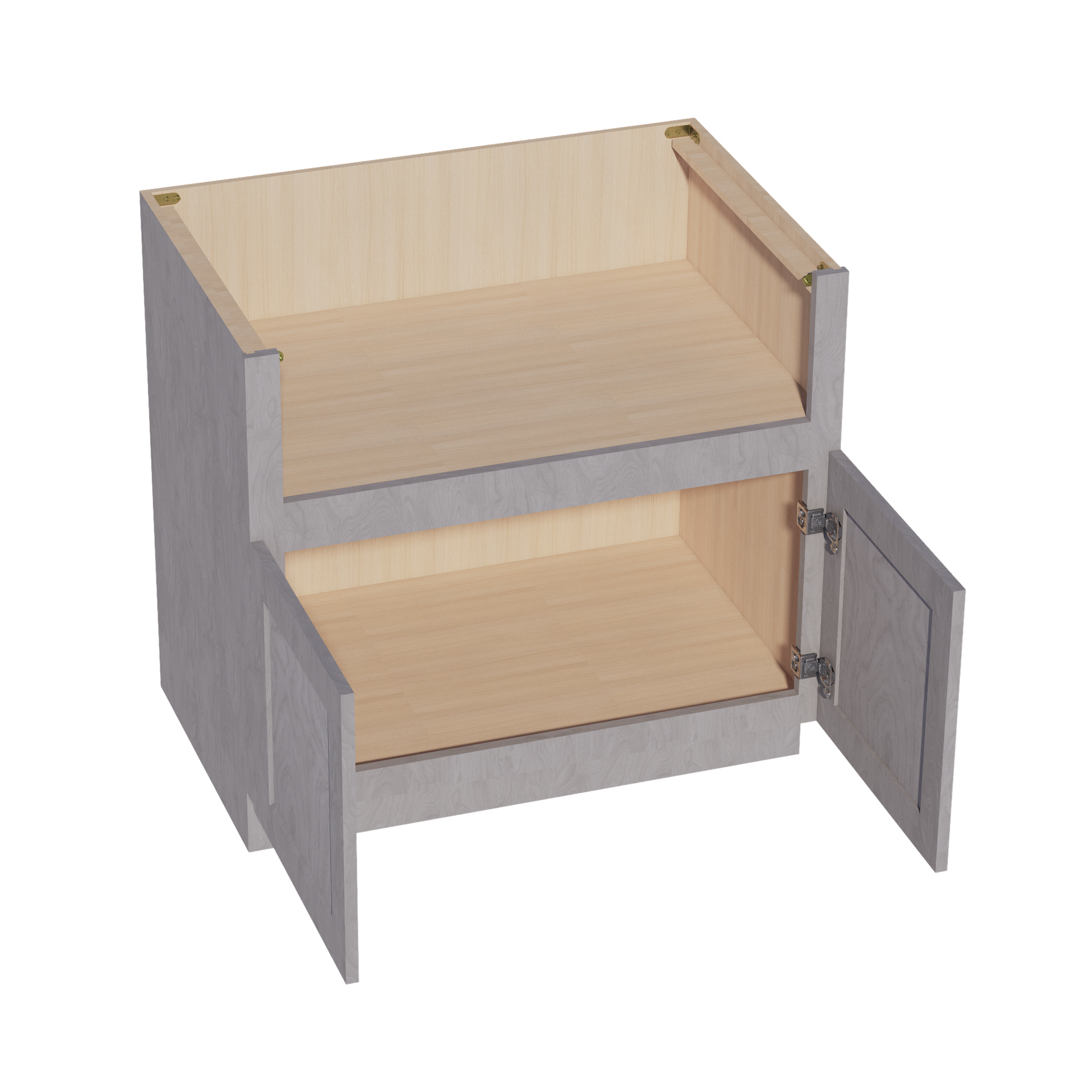 FS36-SWG Base Cabinet 2 Doors Farm House Sink Base  - Shaker Style - Washed Grey   36"W x 34-1/2"H x 24"D