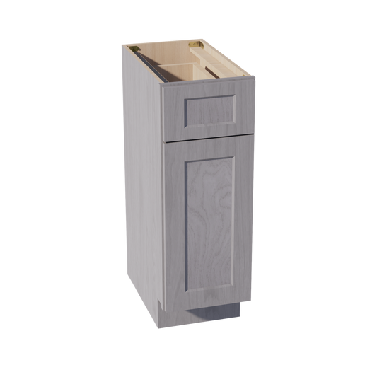 VB1221-SWG Vanity Base Cabinet 1 Door & 1 Drawer - Shaker Style - Washed Grey   12"W x 34-1/2"H x 21"D