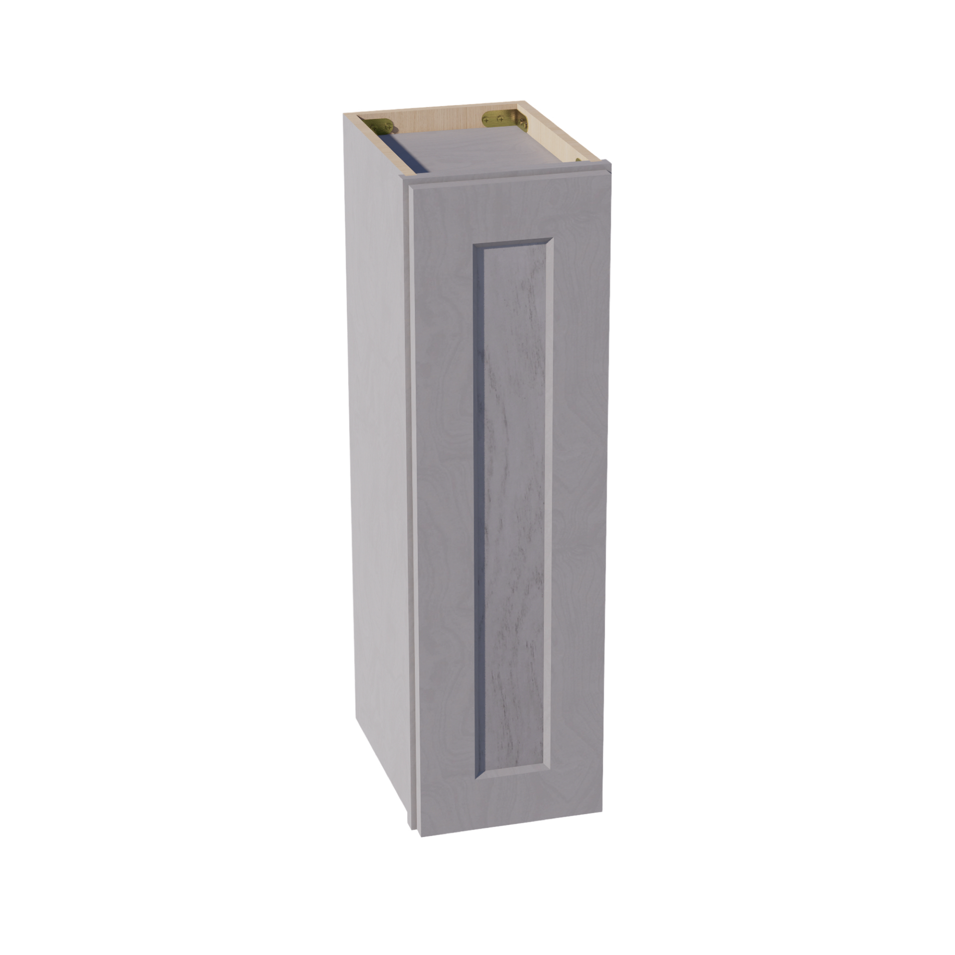 W0930-SWG Wall Cabinet 1 Door & 2 Shelves - Shaker Style - Washed Grey   09"W x 30"H x 12"D