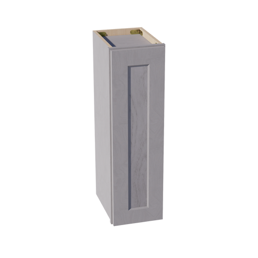 W0930-SWG Wall Cabinet 1 Door & 2 Shelves - Shaker Style - Washed Grey   09"W x 30"H x 12"D