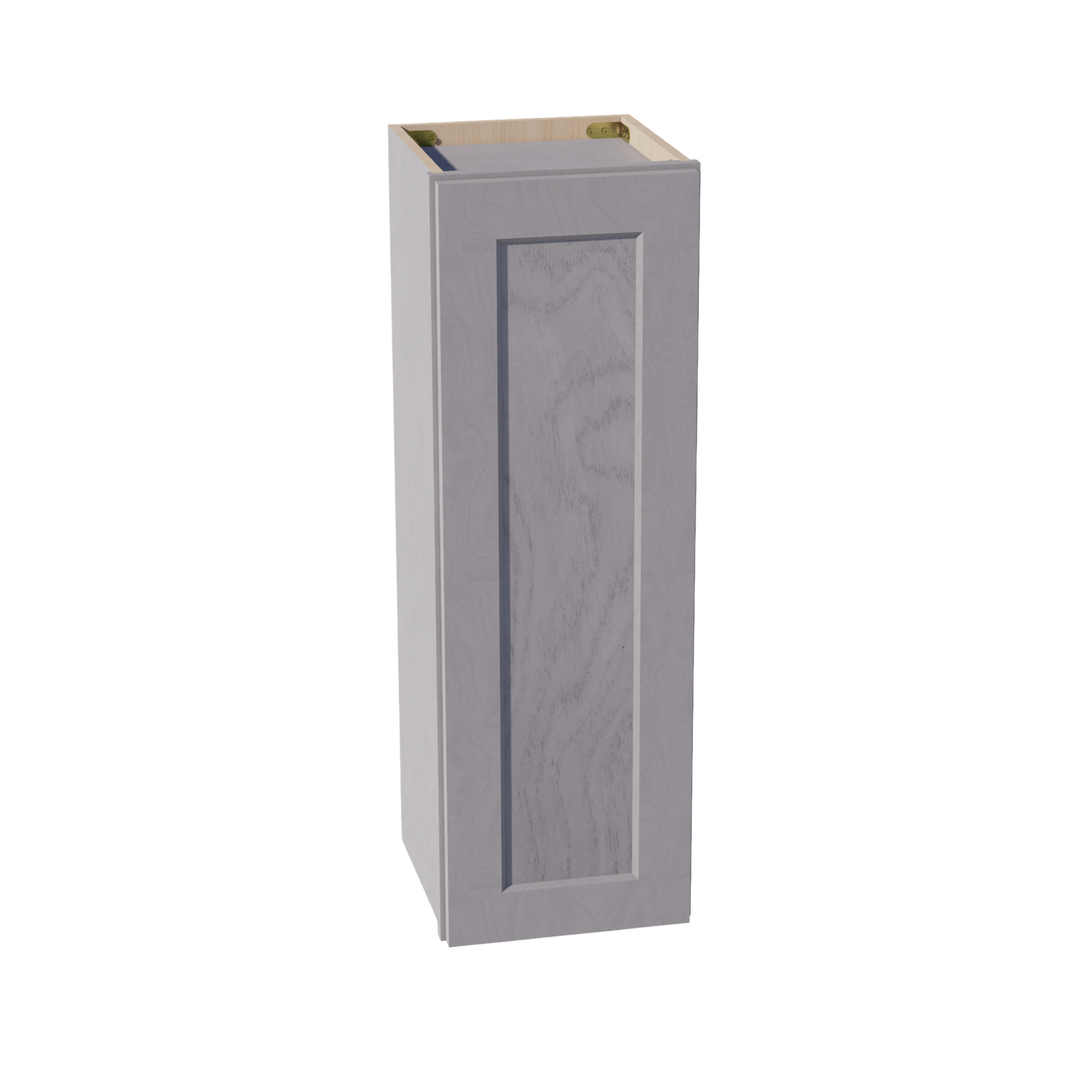 W1236-SWG Wall Cabinet 1 Door & 2 Shelves - Shaker Style - Washed Grey   12"W x 36"H x 12"D