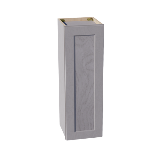 W1236-SWG Wall Cabinet 1 Door & 2 Shelves - Shaker Style - Washed Grey   12"W x 36"H x 12"D