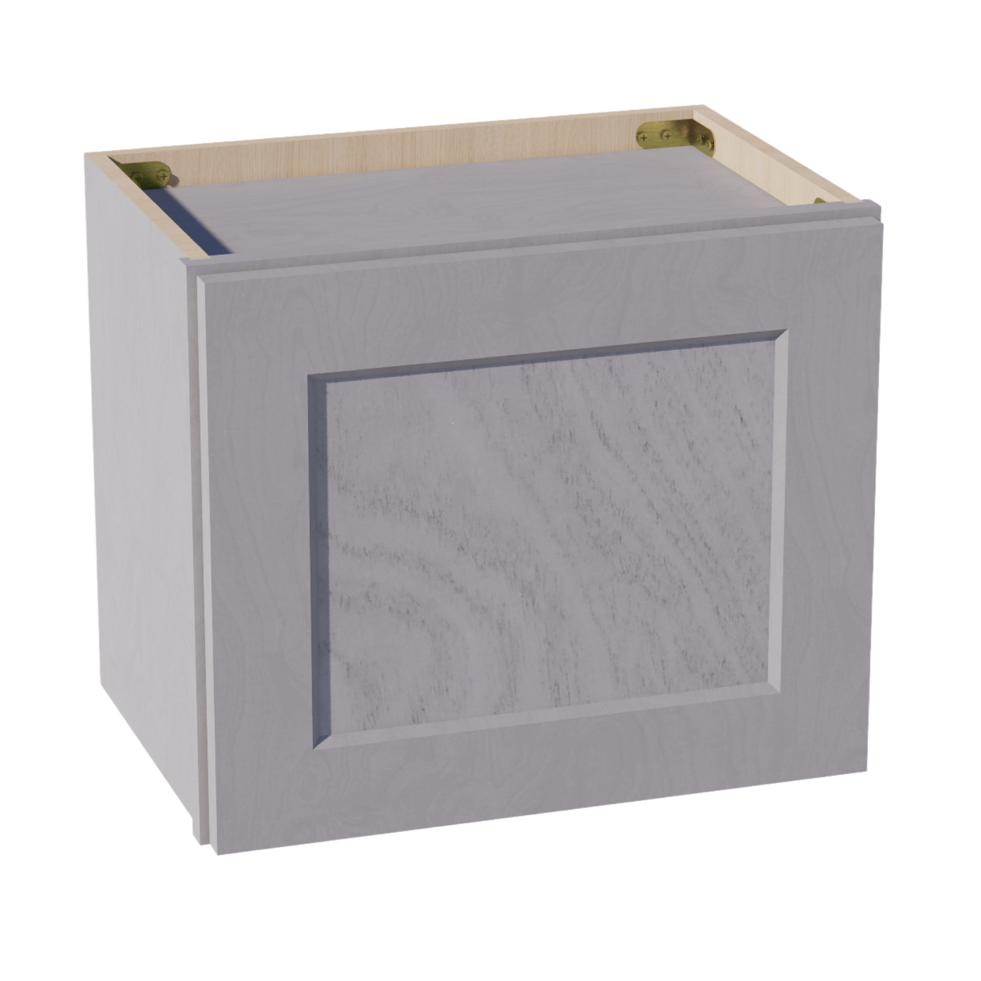 W1815-SWG Wall Cabinet 1 Door & 2 Shelves - Shaker Style - Washed Grey   18"W x 15"H x 12"D