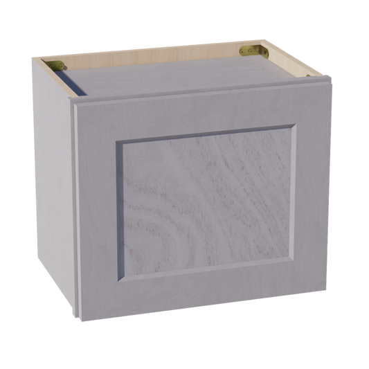 W1815-SWG Wall Cabinet 1 Door & 2 Shelves - Shaker Style - Washed Grey   18"W x 15"H x 12"D