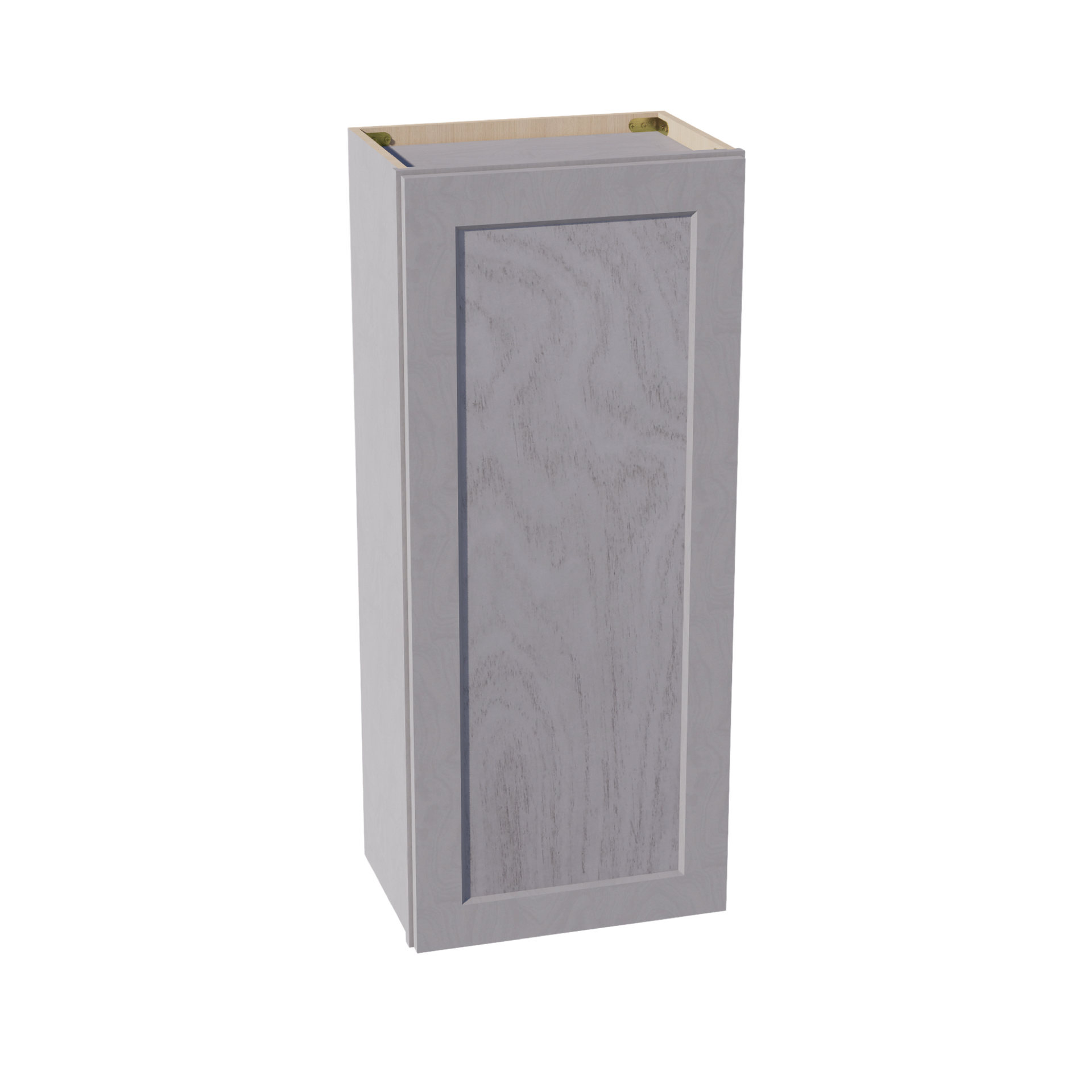 W1842-SWG Wall Cabinet 1 Door & 2 Shelves - Shaker Style - Washed Grey   18"W x 42"H x 12"D