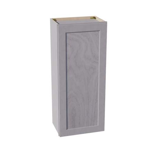W1842-SWG Wall Cabinet 1 Door & 2 Shelves - Shaker Style - Washed Grey   18"W x 42"H x 12"D