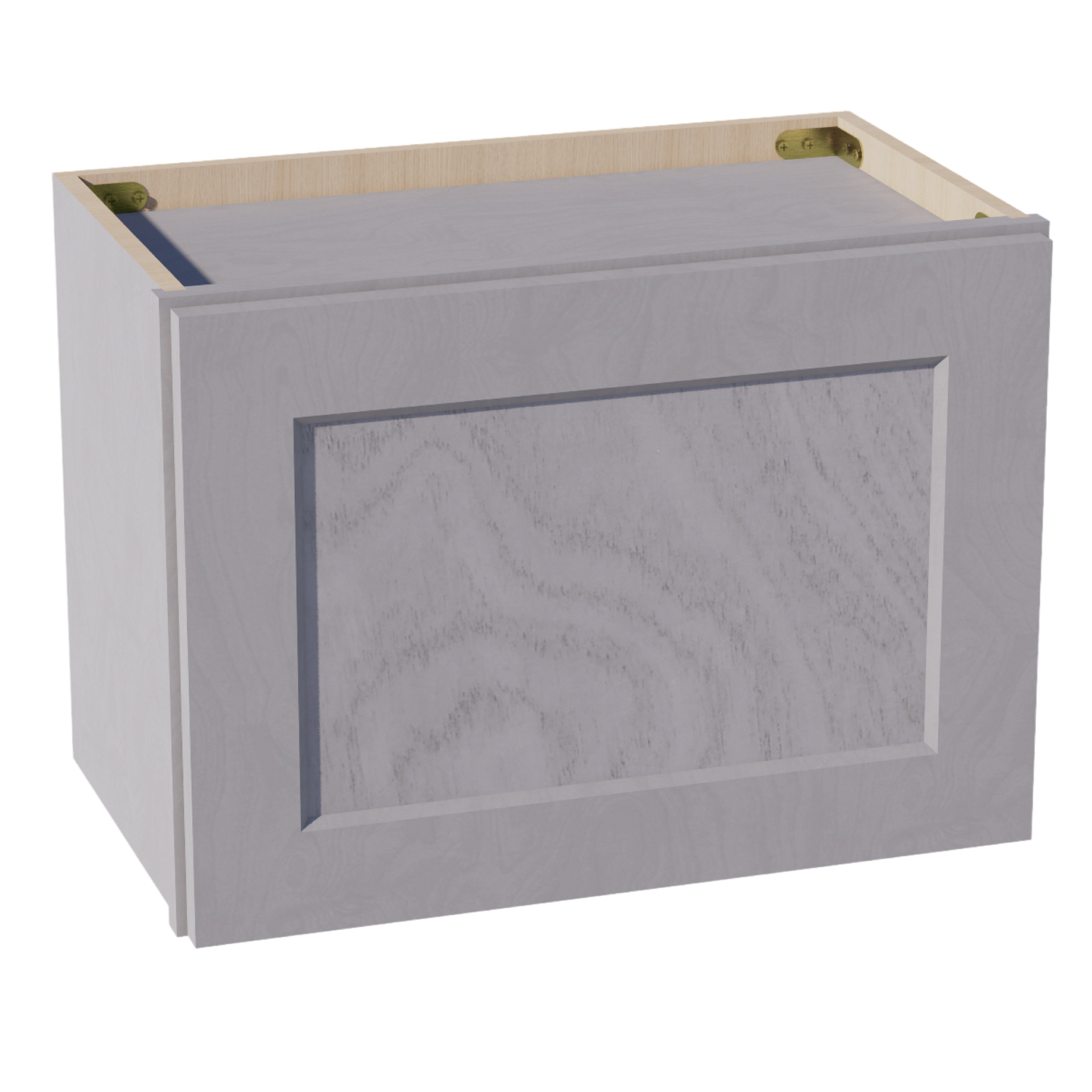W2115-SWG Wall Cabinet 1 Door & 2 Shelves - Shaker Style - Washed Grey   21"W x 15"H x 12"D