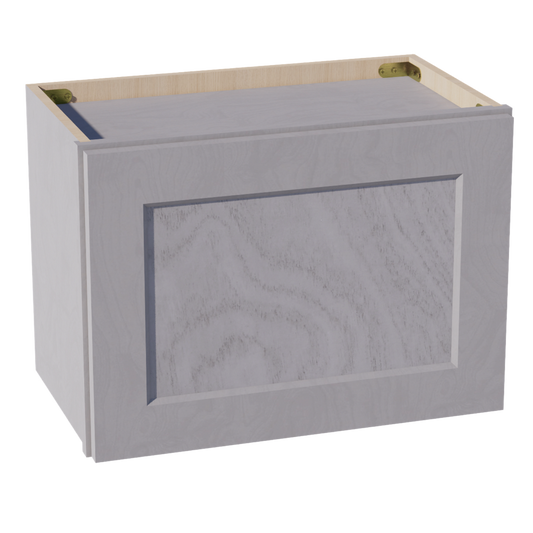 W2115-SWG Wall Cabinet 1 Door & 2 Shelves - Shaker Style - Washed Grey   21"W x 15"H x 12"D