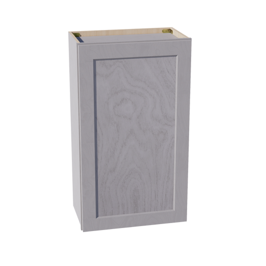 W2136-SWG Wall Cabinet 1 Door & 2 Shelves - Shaker Style - Washed Grey   21"W x 36"H x 12"D