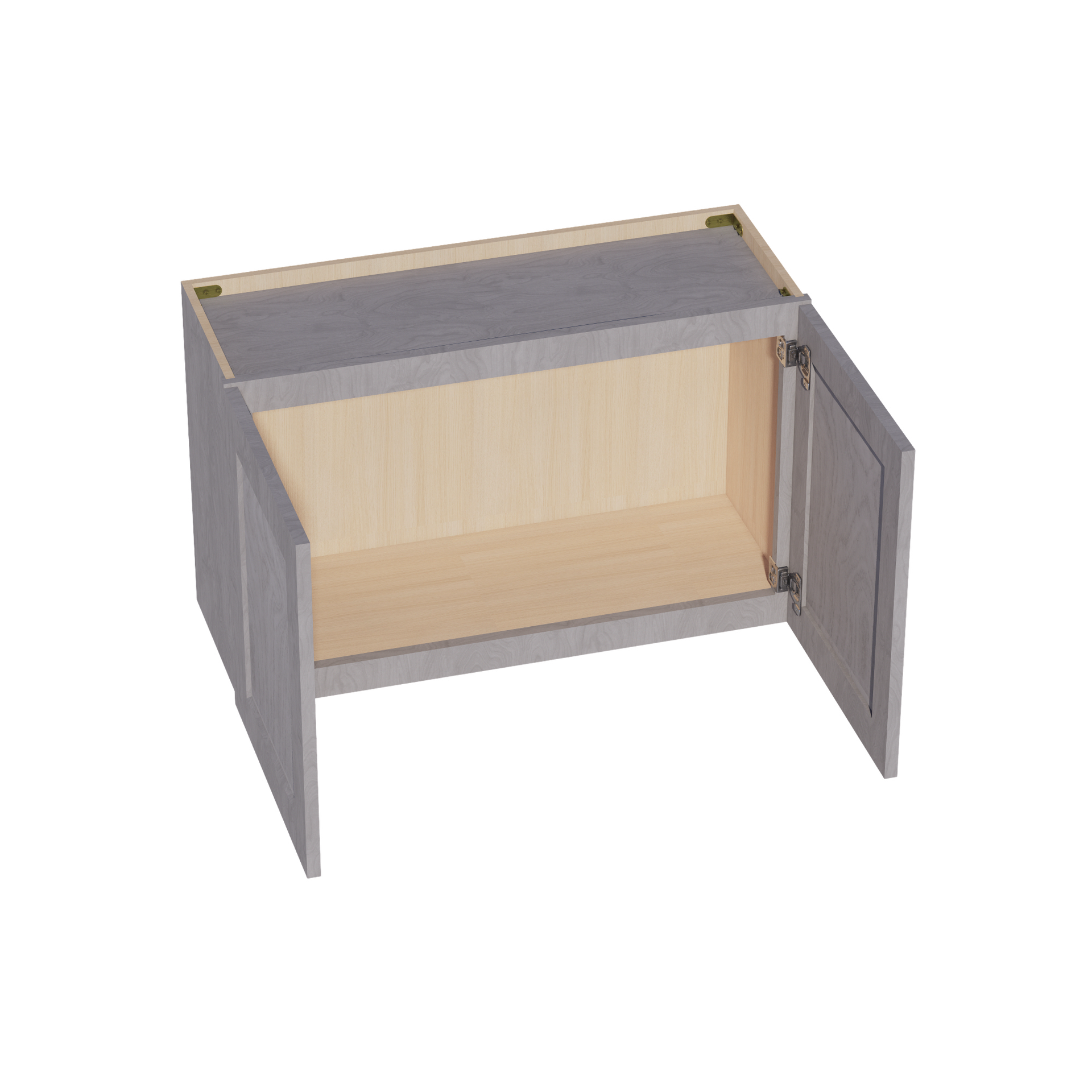 W3321-SWG Wall Cabinet 2 Doors & 2 Shelves - Shaker Style - Washed Grey   33"W x 21"H x 12"D