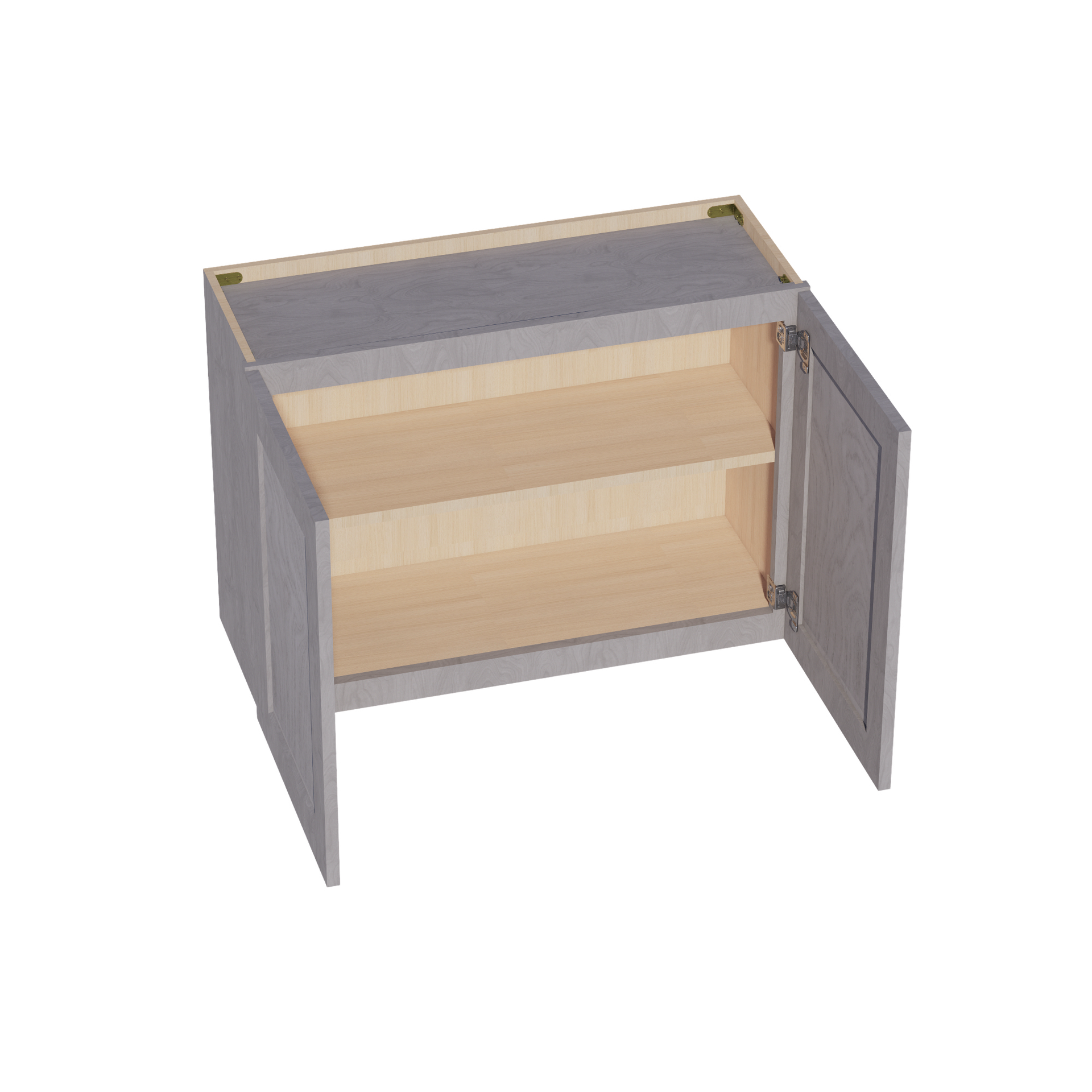 W3324-SWG Wall Cabinet 2 Doors & 2 Shelves - Shaker Style - Washed Grey   33"W x 24"H x 12"D