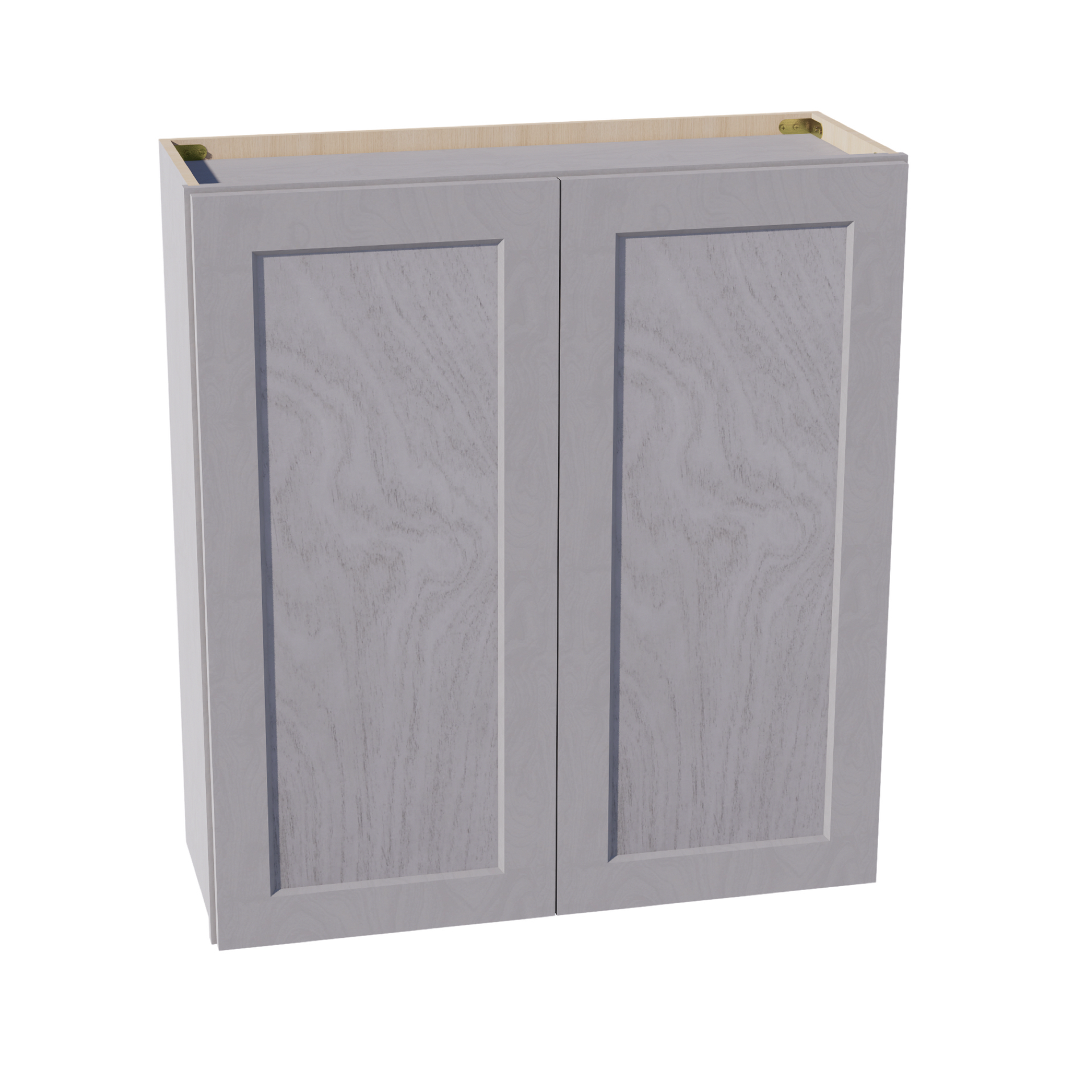 W3336-SWG Wall Cabinet 2 Doors & 2 Shelves - Shaker Style - Washed Grey   33"W x 36"H x 12"D