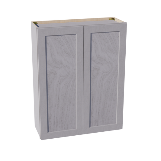 W3342-SWG Wall Cabinet 2 Doors & 2 Shelves - Shaker Style - Washed Grey   33"W x 42"H x 12"D