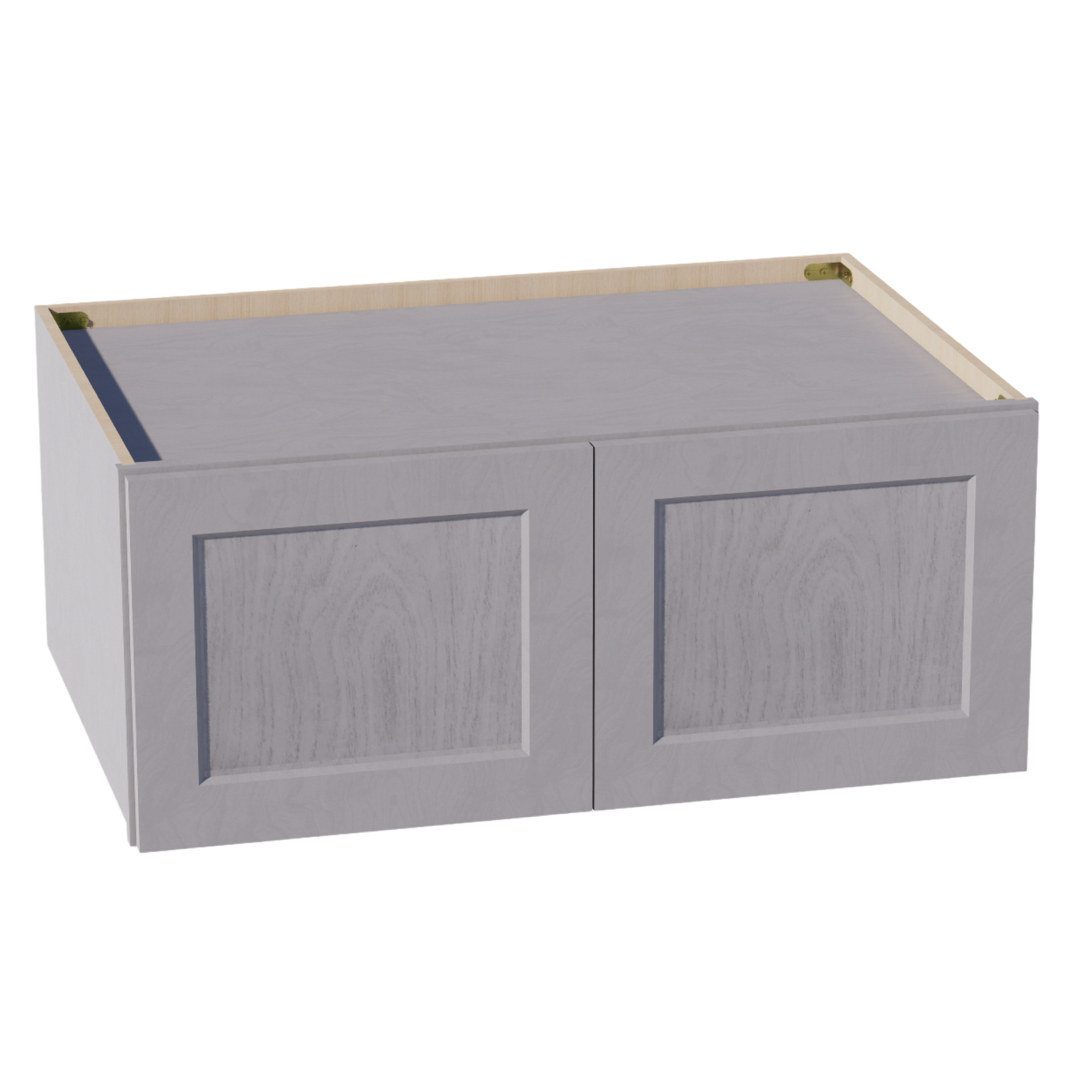 W361524-SWG Wall Cabinet 2 Doors & 2 Shelves - Shaker Style - Washed Grey   36"W x 15"H x 24"D