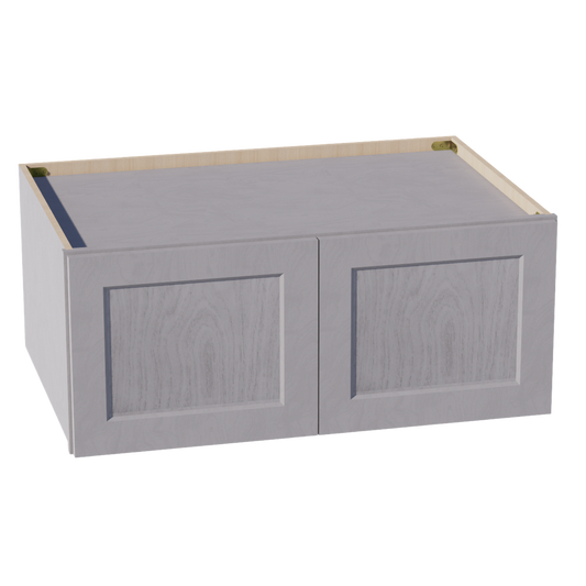 W361524-SWG Wall Cabinet 2 Doors & 2 Shelves - Shaker Style - Washed Grey   36"W x 15"H x 24"D