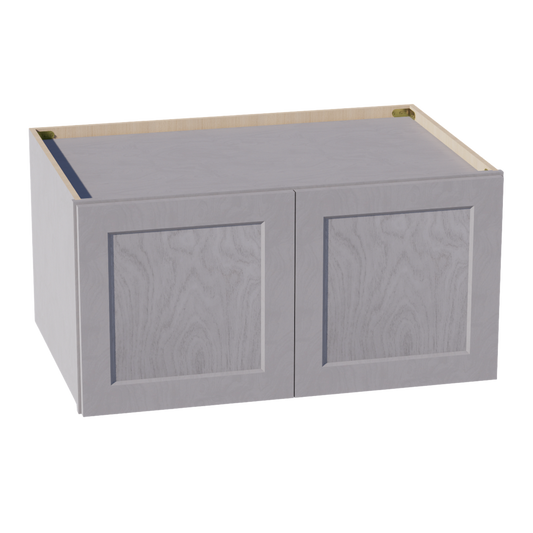 W361824-SWG Wall Cabinet 2 Doors & 2 Shelves - Shaker Style - Washed Grey   36"W x 18"H x 24"D