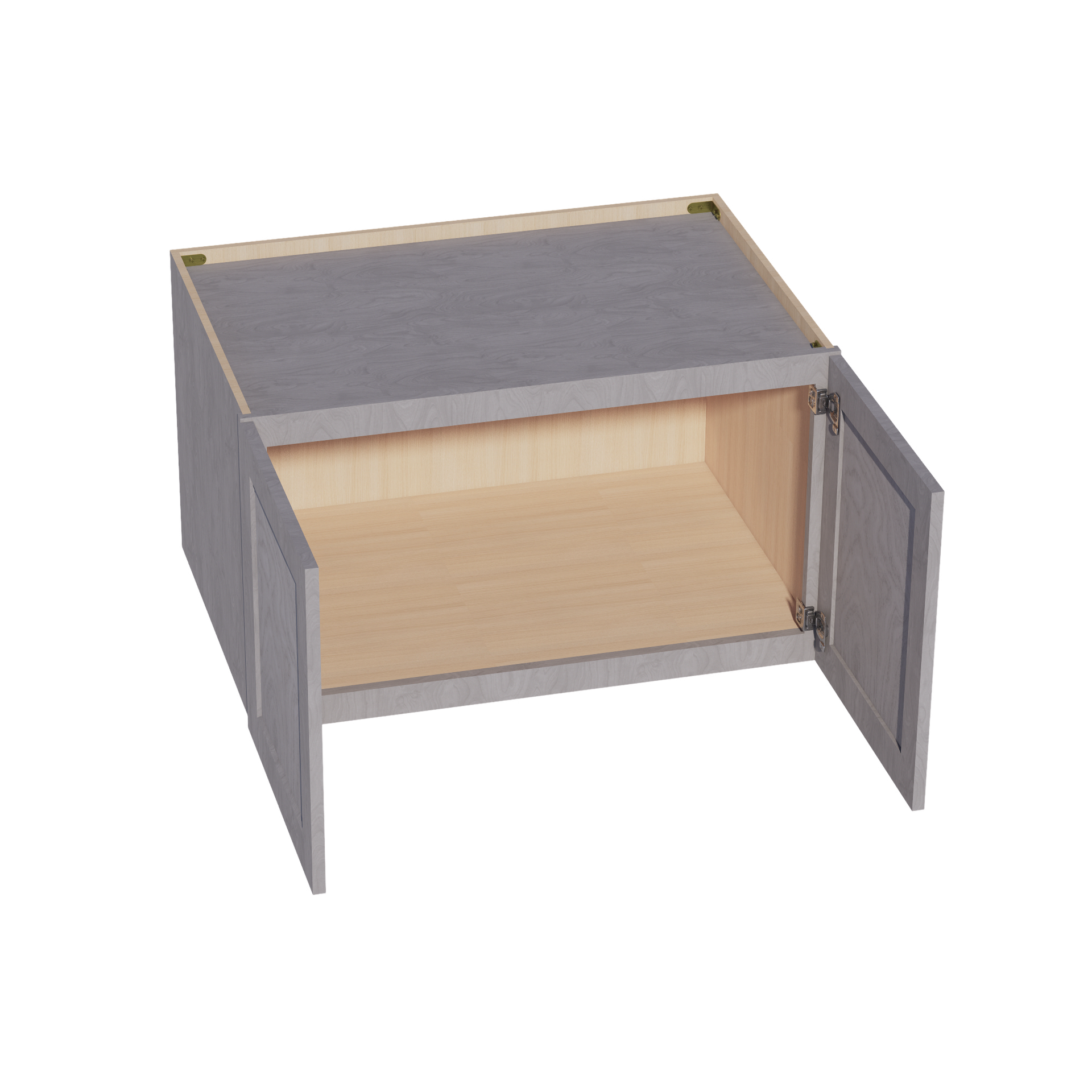 W362124-SWG Wall Cabinet 2 Doors & 2 Shelves - Shaker Style - Washed Grey   36"W x 21"H x 24"D