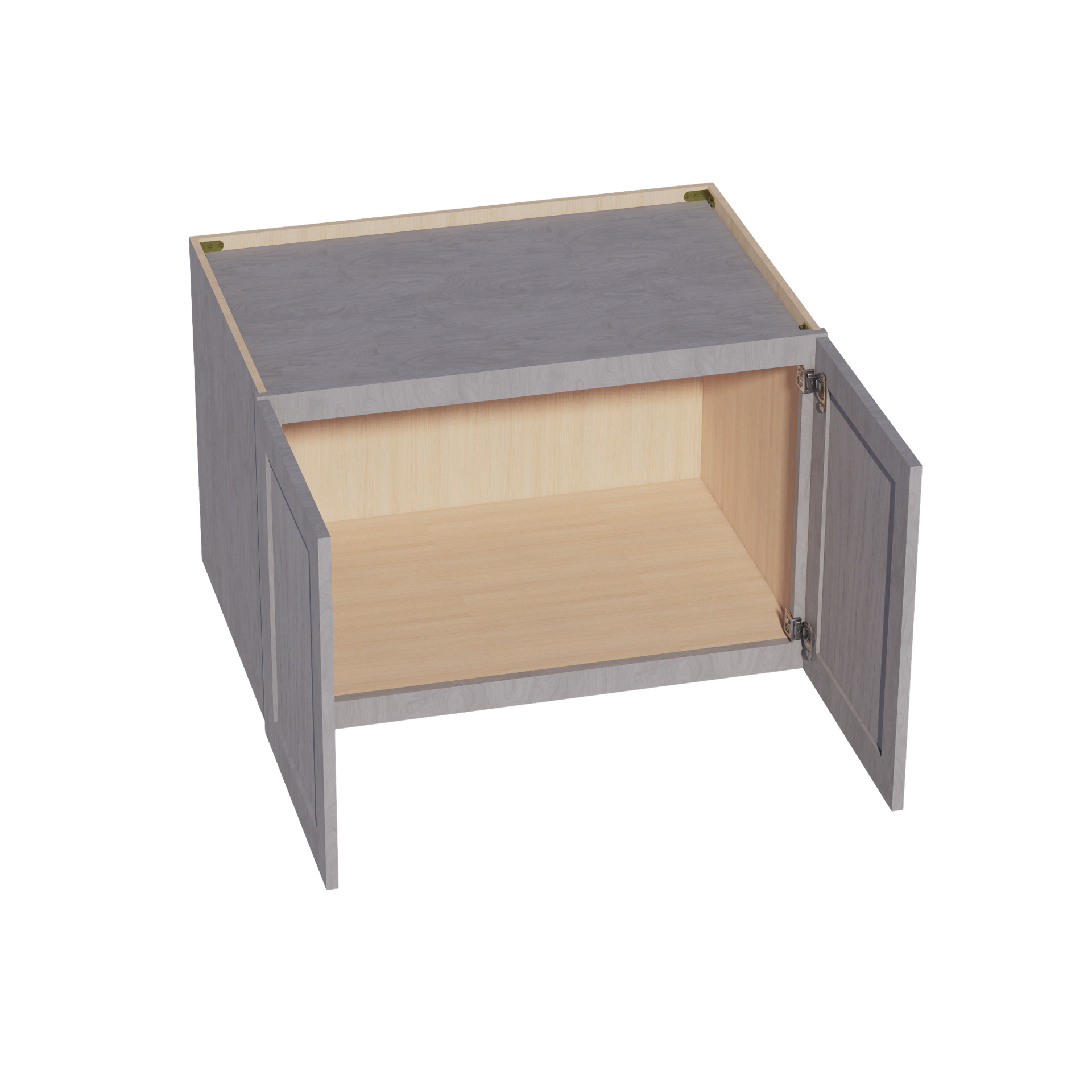 W362424-SWG Wall Cabinet 2 Doors & 2 Shelves - Shaker Style - Washed Grey   36"W x 24"H x 24"D