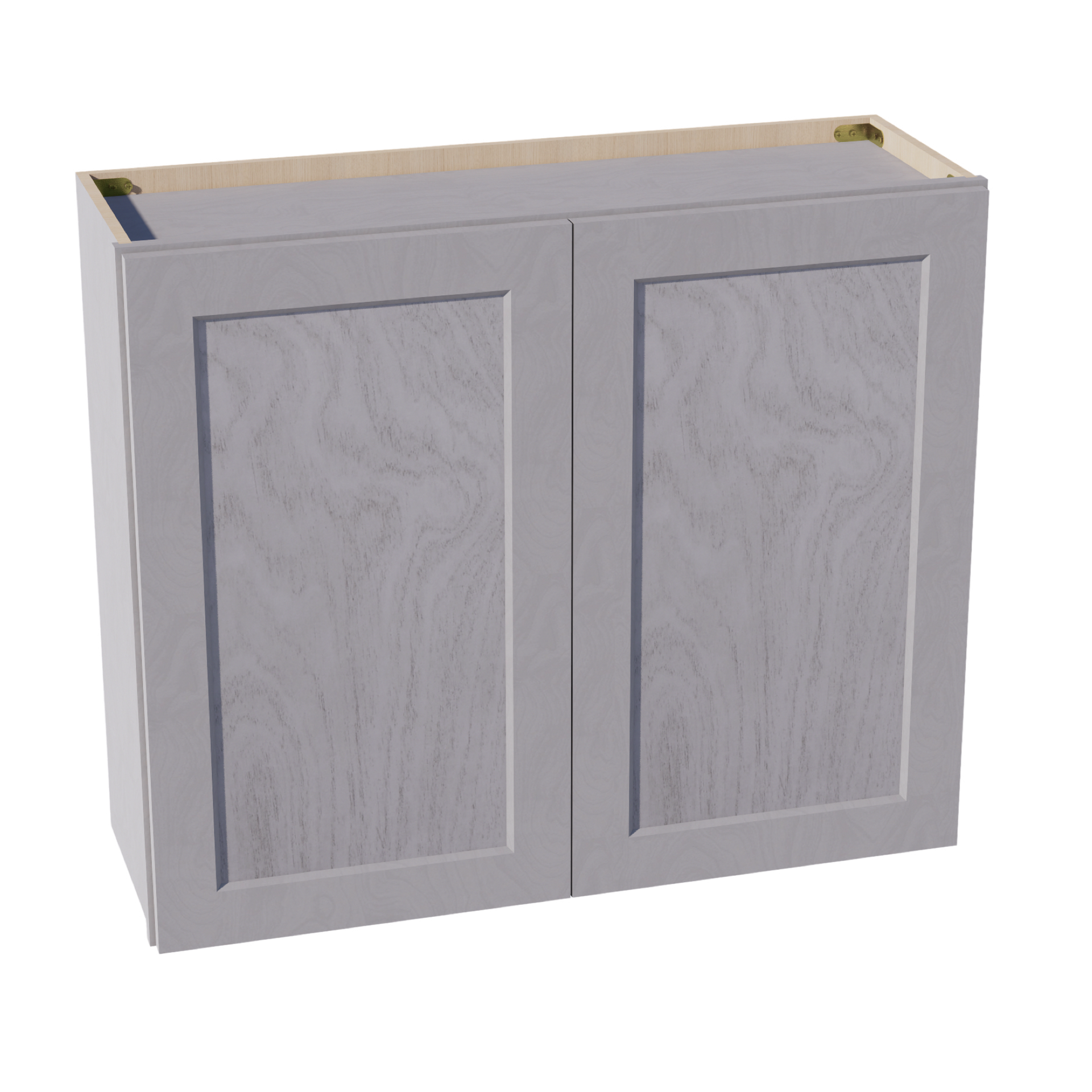 W3630-SWG Wall Cabinet 2 Doors & 2 Shelves - Shaker Style - Washed Grey   36"W x 30"H x 12"D