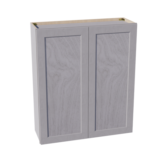 W3642-SWG Wall Cabinet 2 Doors & 2 Shelves - Shaker Style - Washed Grey   36"W x 42"H x 12"D
